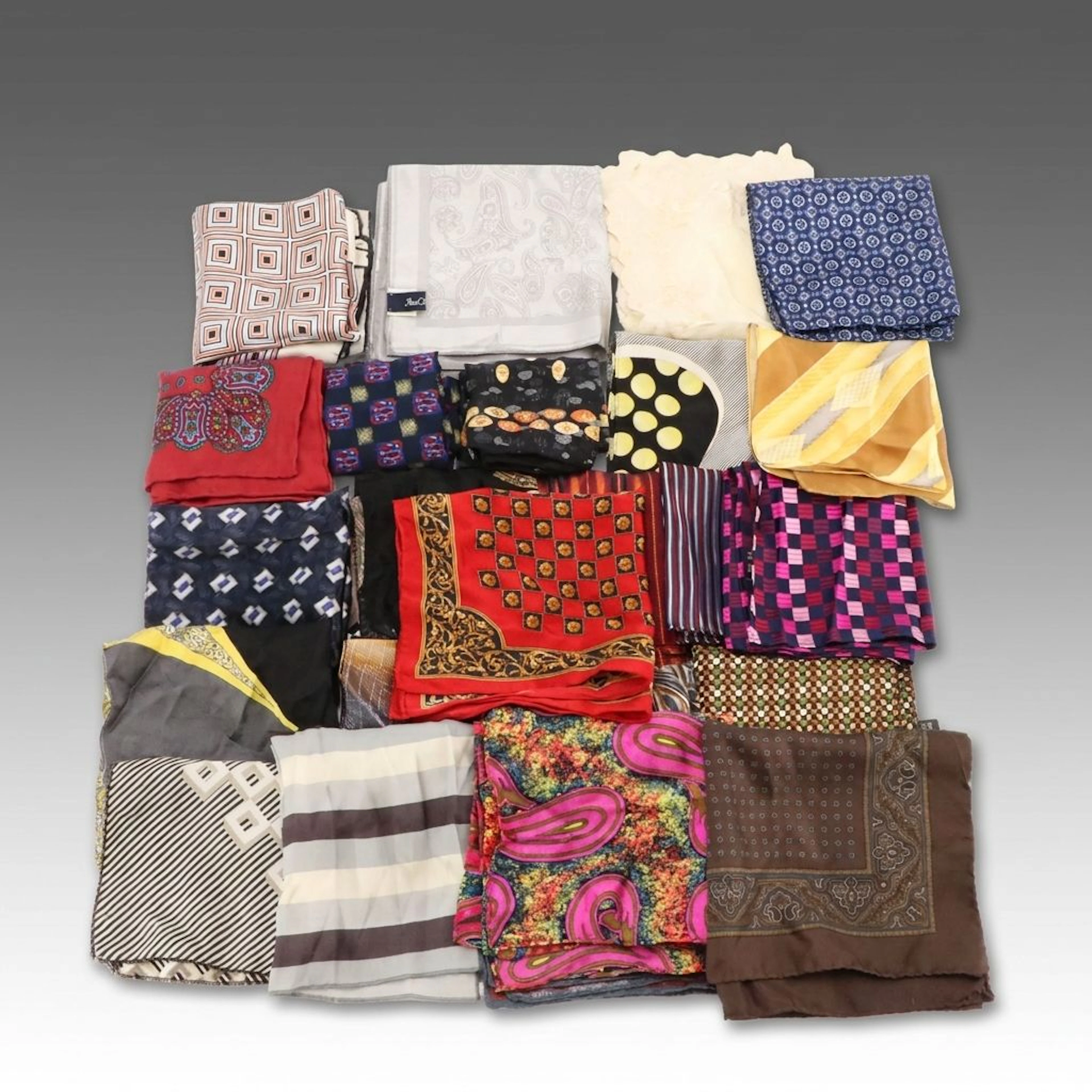 Ashear, Paul Fredrick, Silk Handkerchief, Handmade Silk Pocket Squares & More