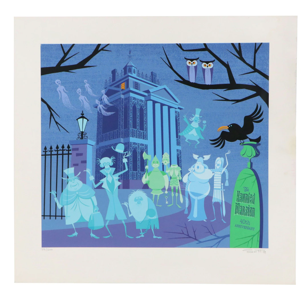 Josh "Shag" Agle Disney Haunted Mansion 40th Anniversary Serigraph, 2009