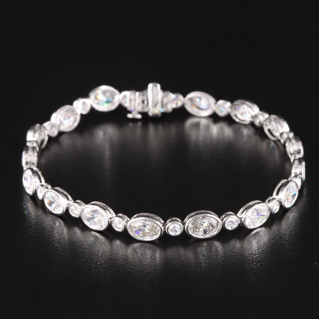 14K 8.00 CTW Lab Grown Diamond Bracelet with IGI Report