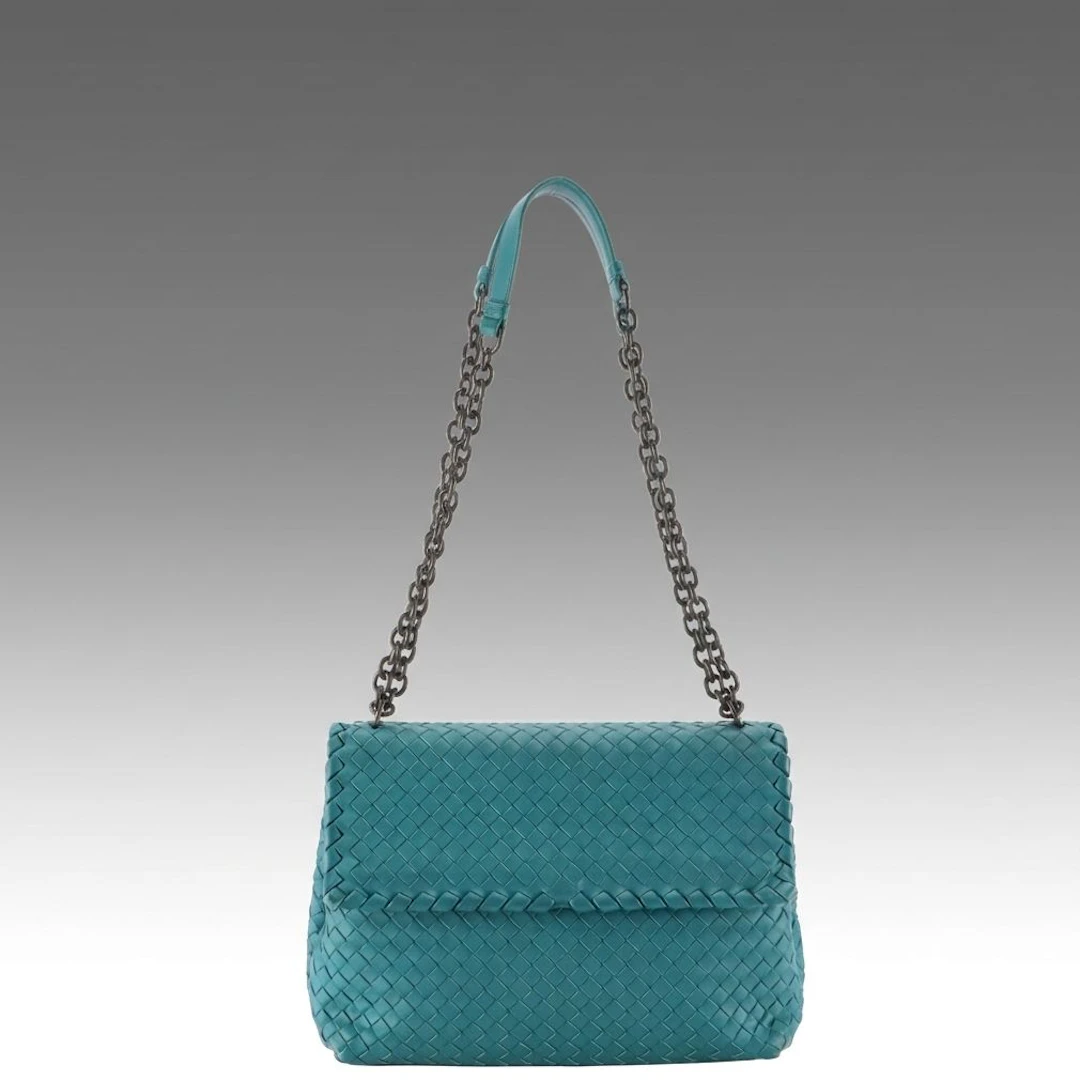 Bottega Veneta Intrecciato Leather Olimpia Flap Crossbody Bag