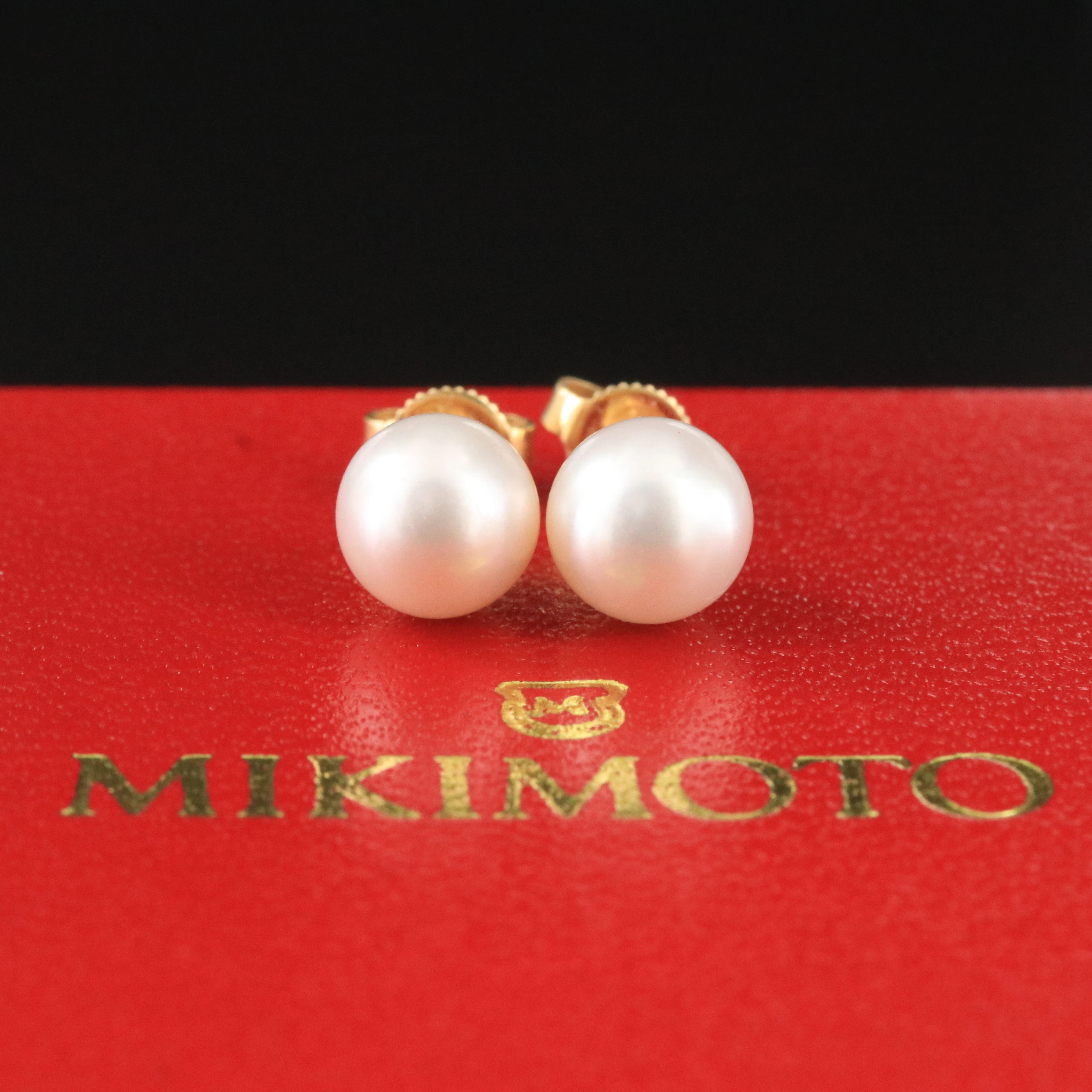 Mikimoto 18K Pearl Stud Earrings