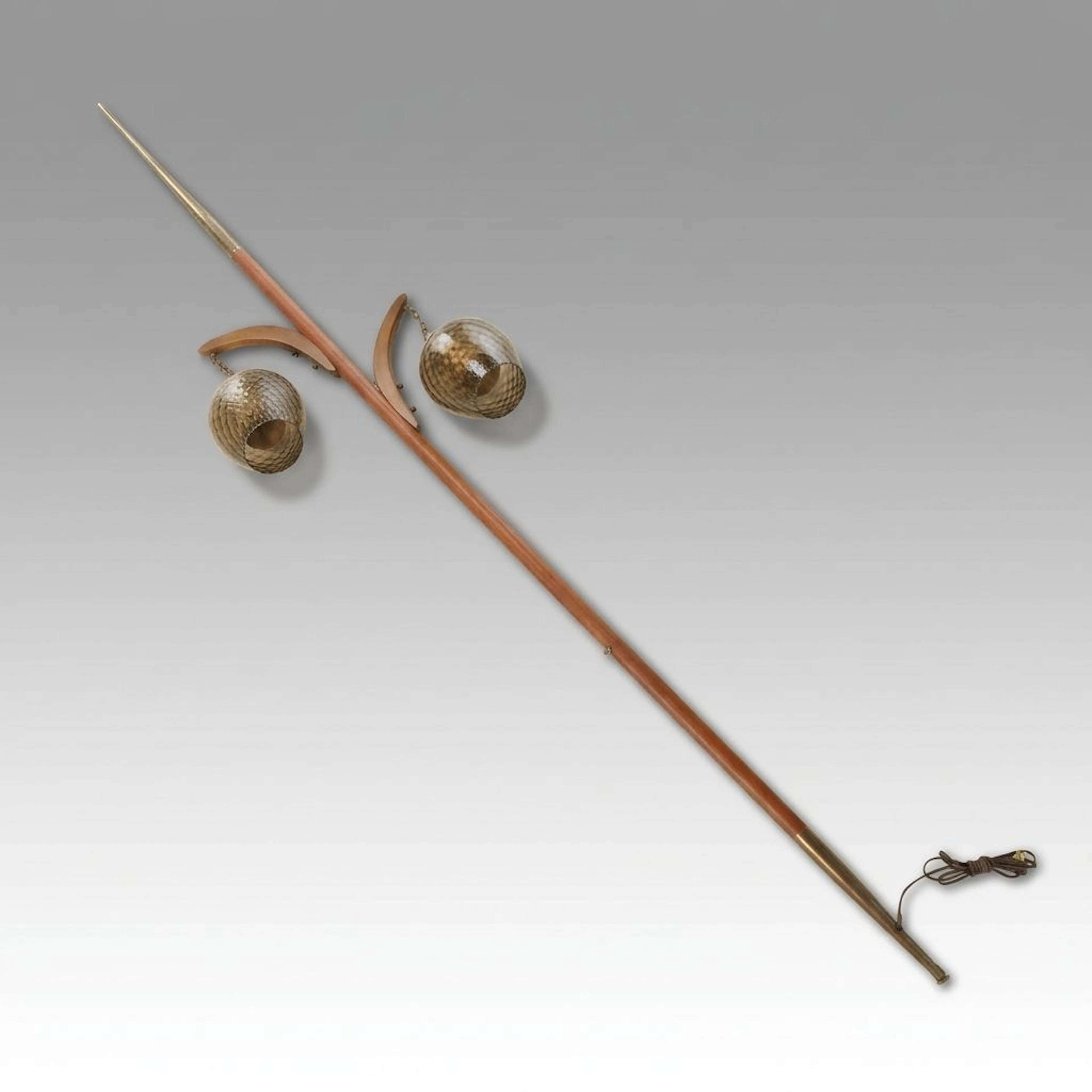 Mid Century Modern Teak Floor Lamp, Mid to Late 20th Century