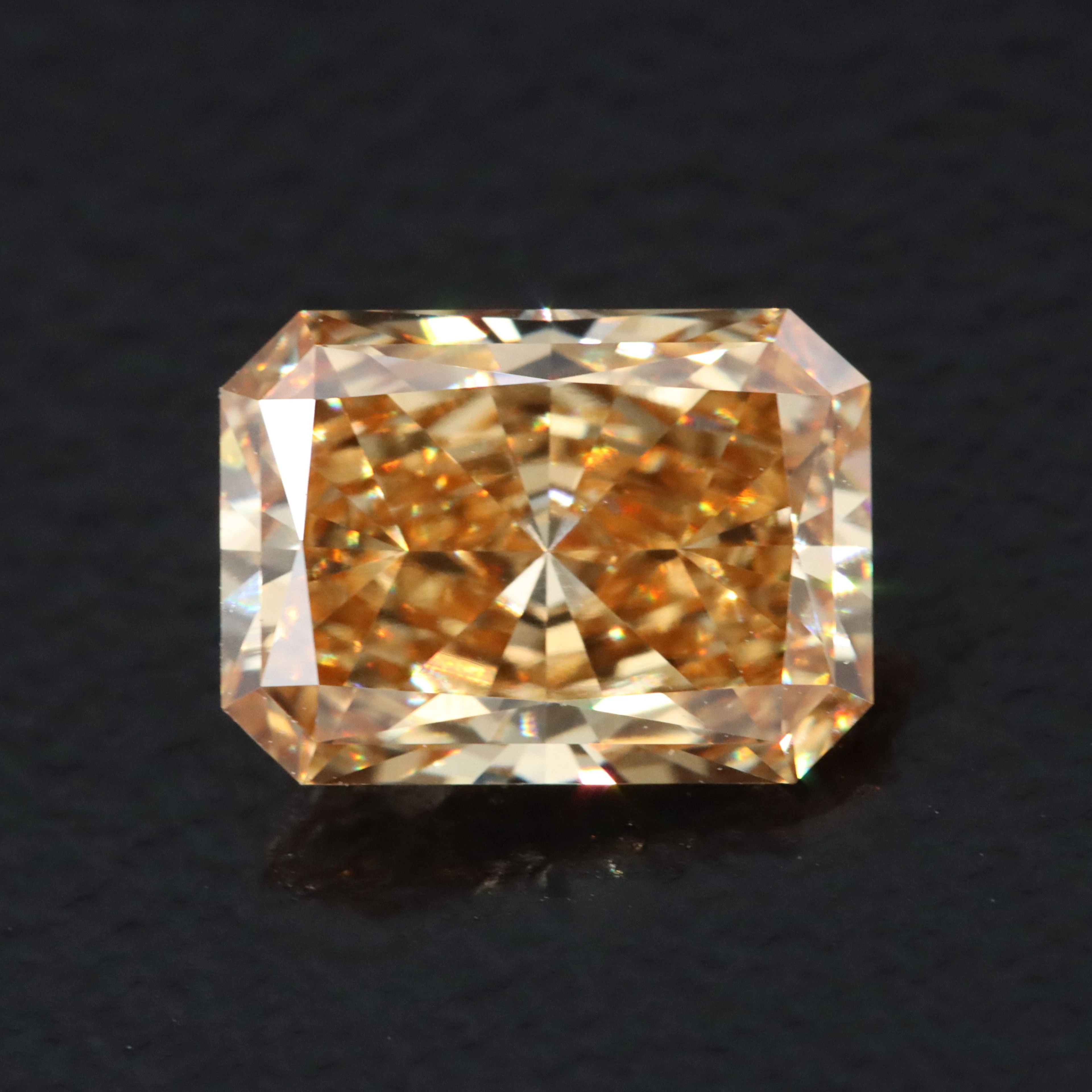 Loose 1.51 CT Fancy Orange Lab Grown Diamond