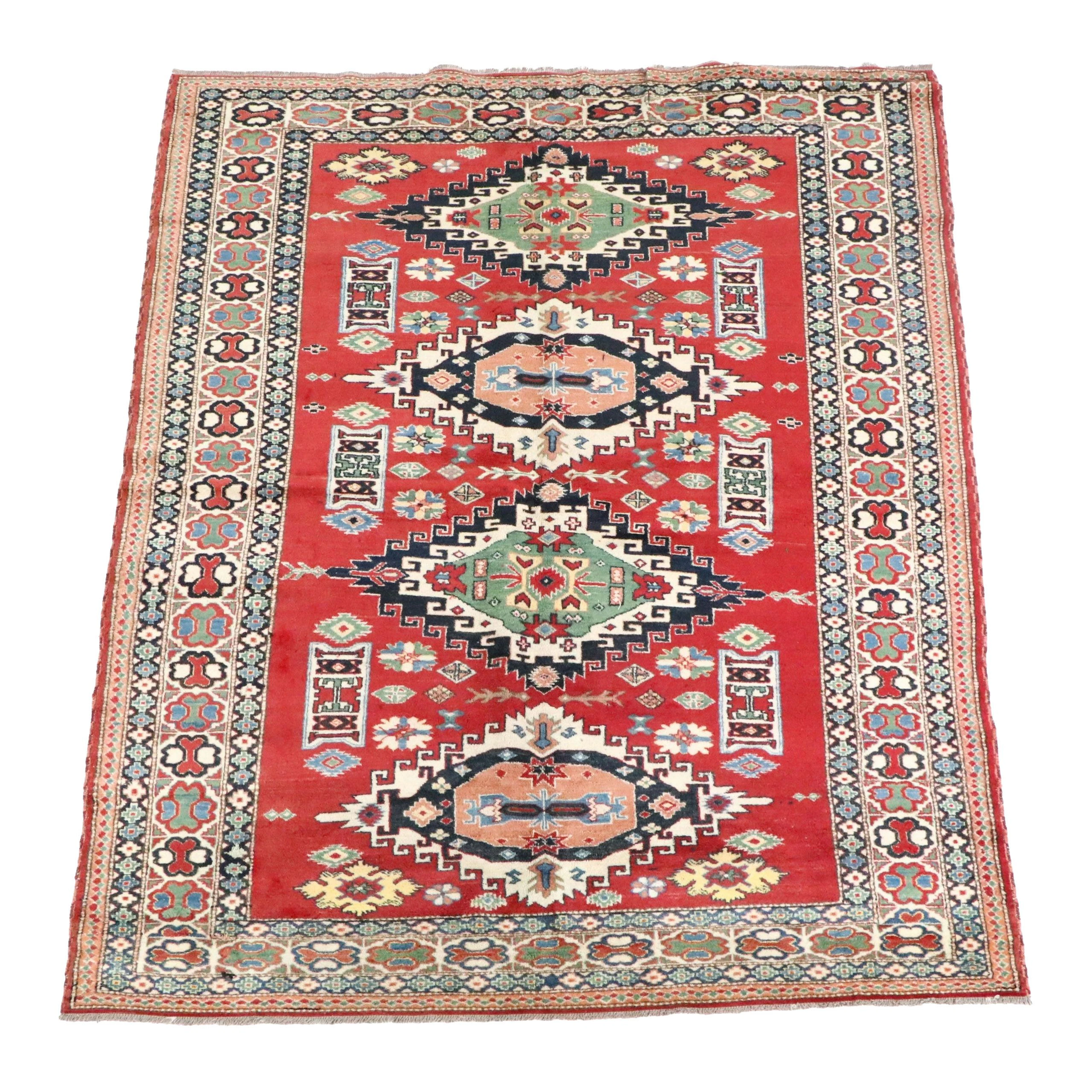 6'7 x 8'3 Hand-Knotted Caucasian Shirvan Style Area Rug