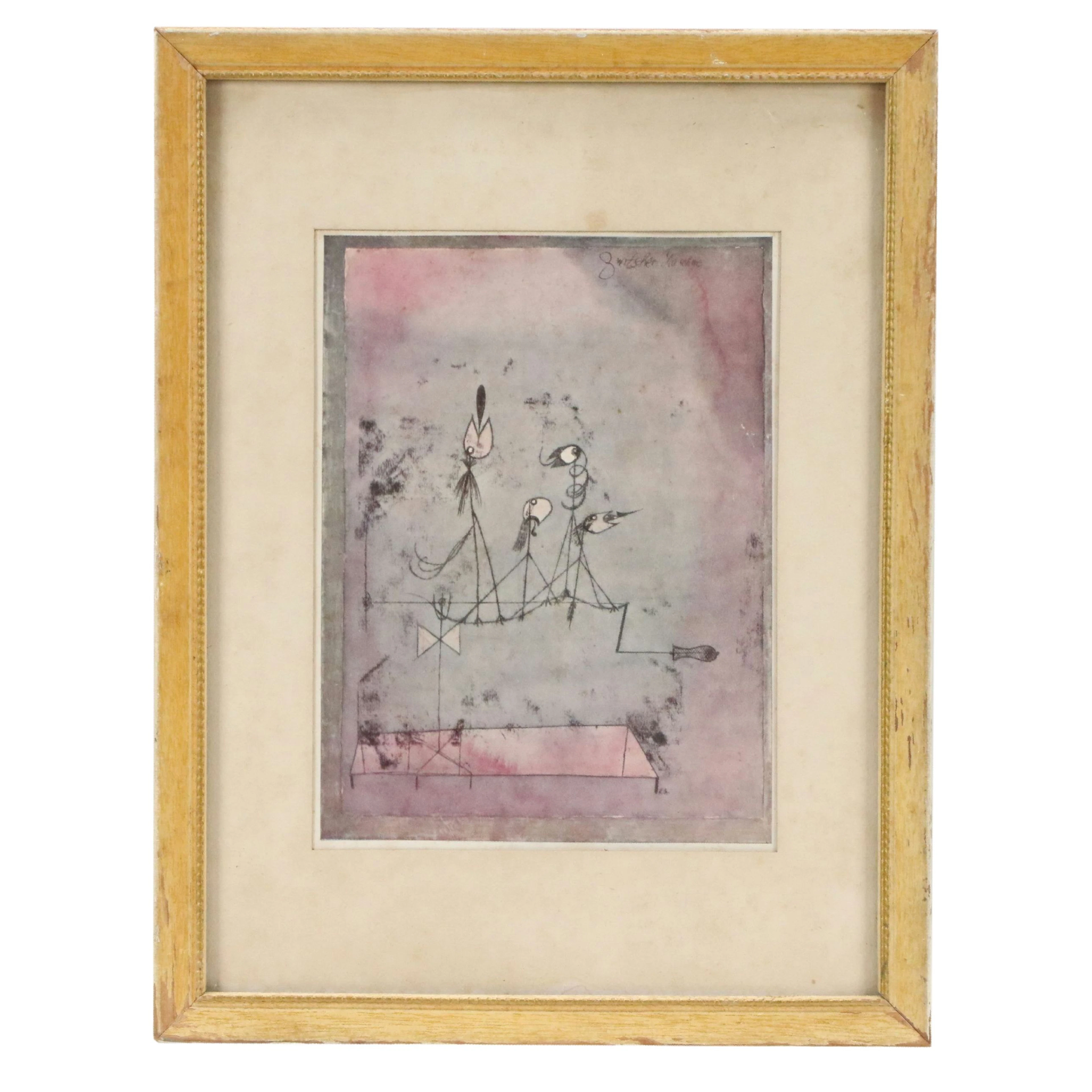 Offset Lithograph After Paul Klee "Twittering Machine," 20th Century