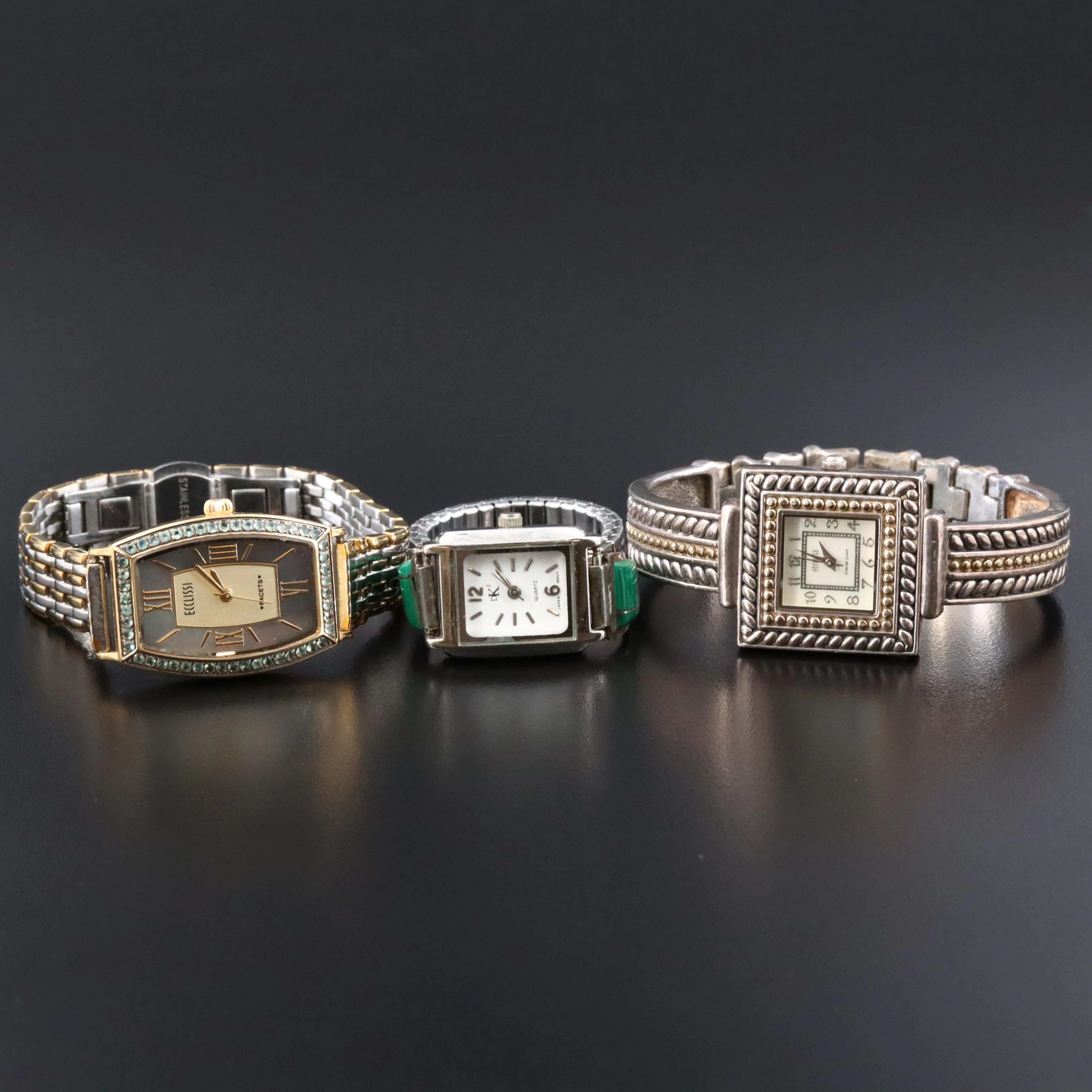 Donna Karan DK and Two Ecclissi Quartz Watches