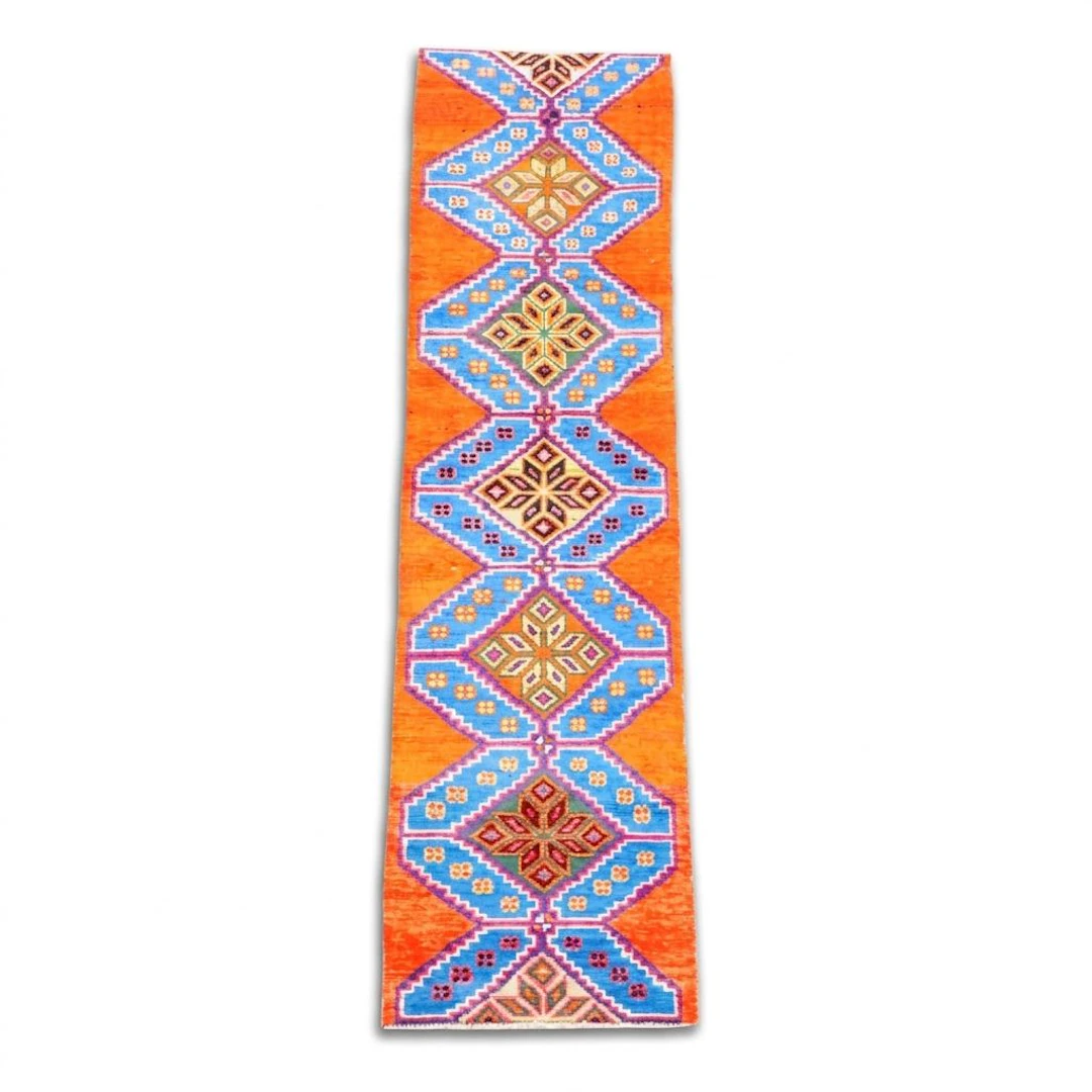 2'1 x 7'11 Hand-Knotted Turkish Style Carpet Runner
