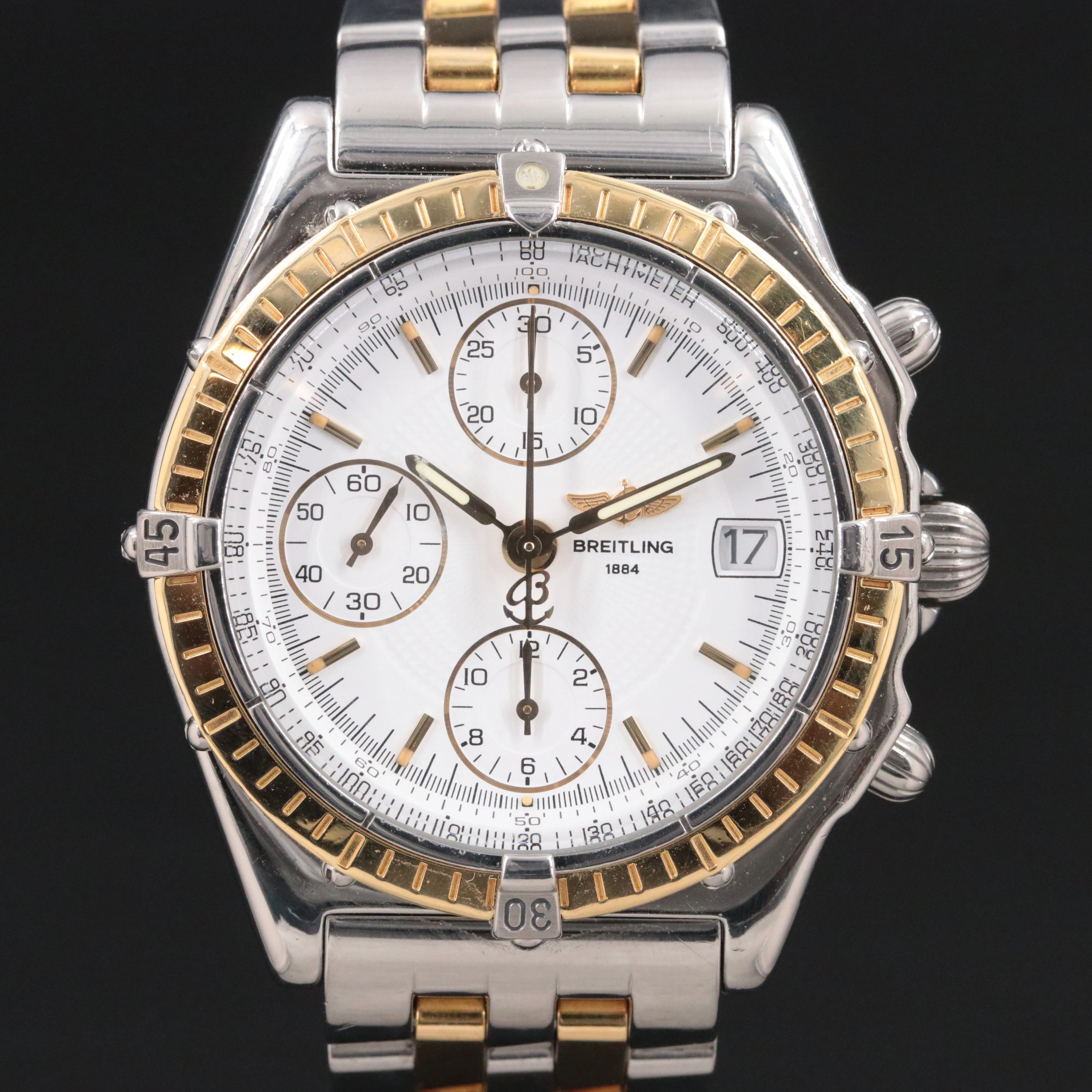Breitling Chronomat Gold & Steel White 39mm Automatic Watch