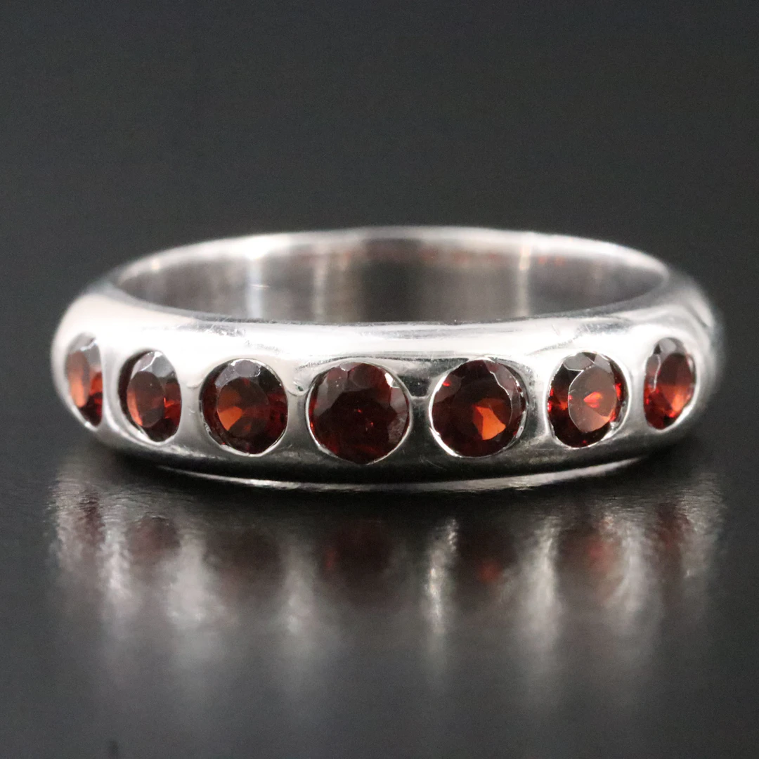 Sterling Garnet Band