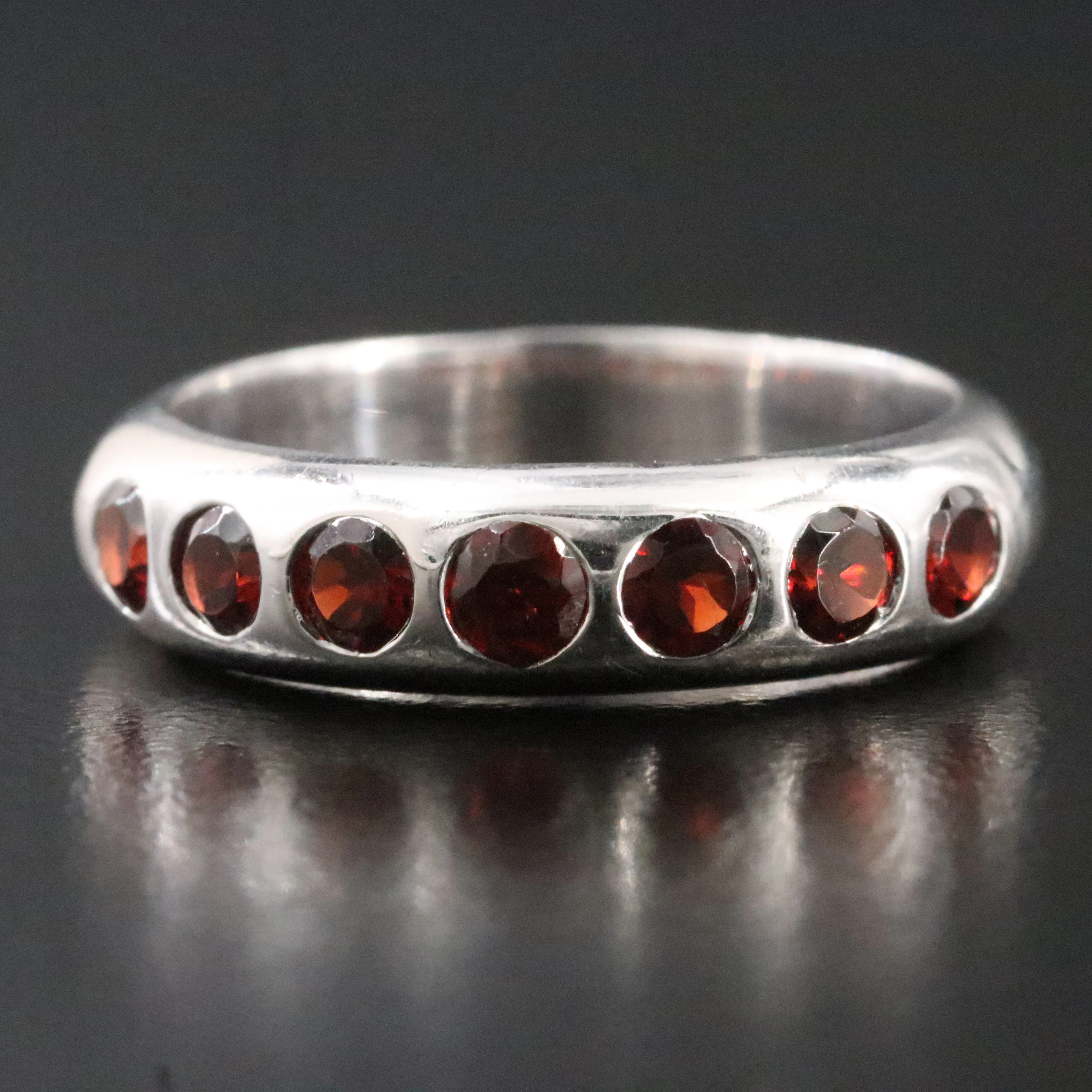 Sterling Garnet Band