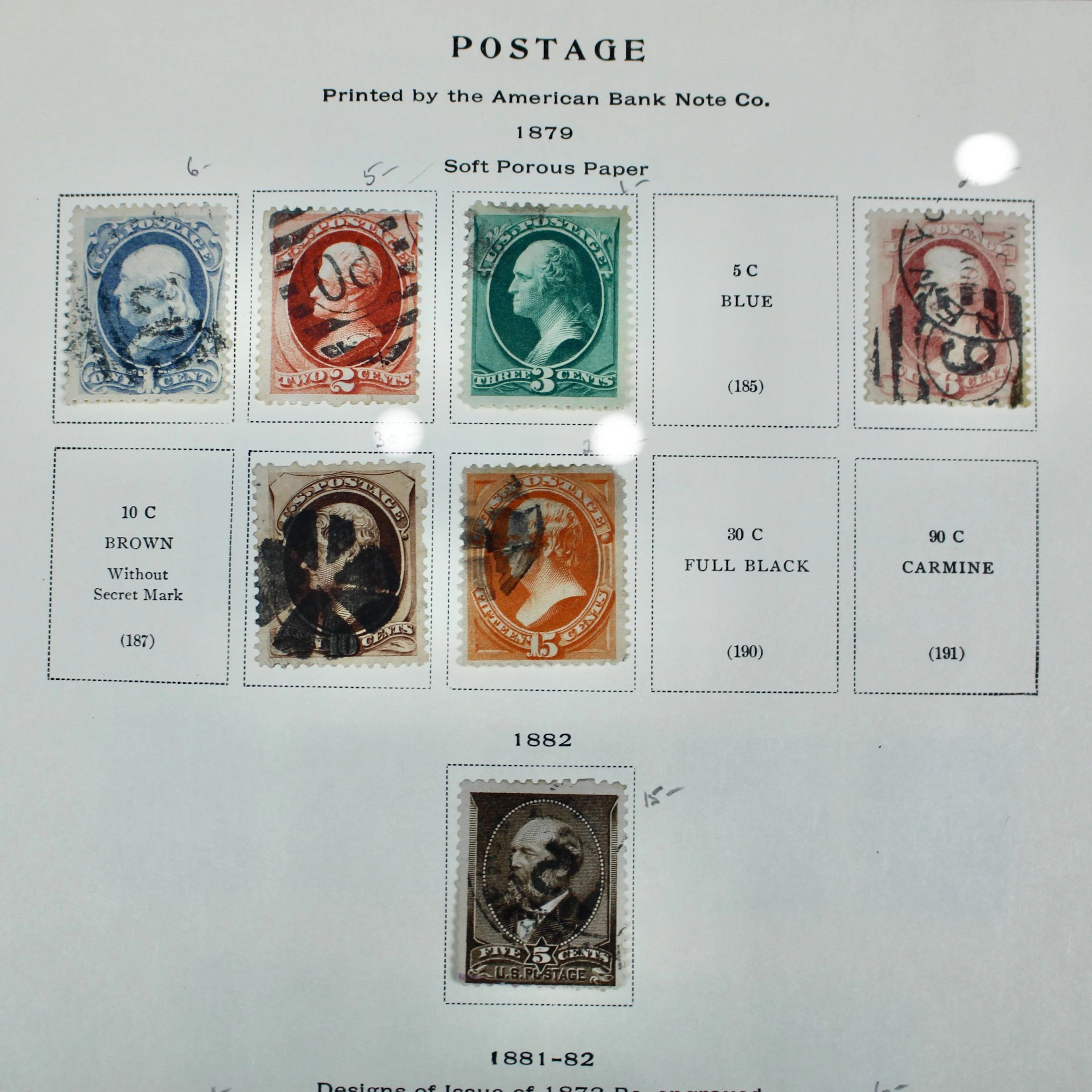 U.S. Postage Stamp Collection: 1879 to 1903, Mint and Used