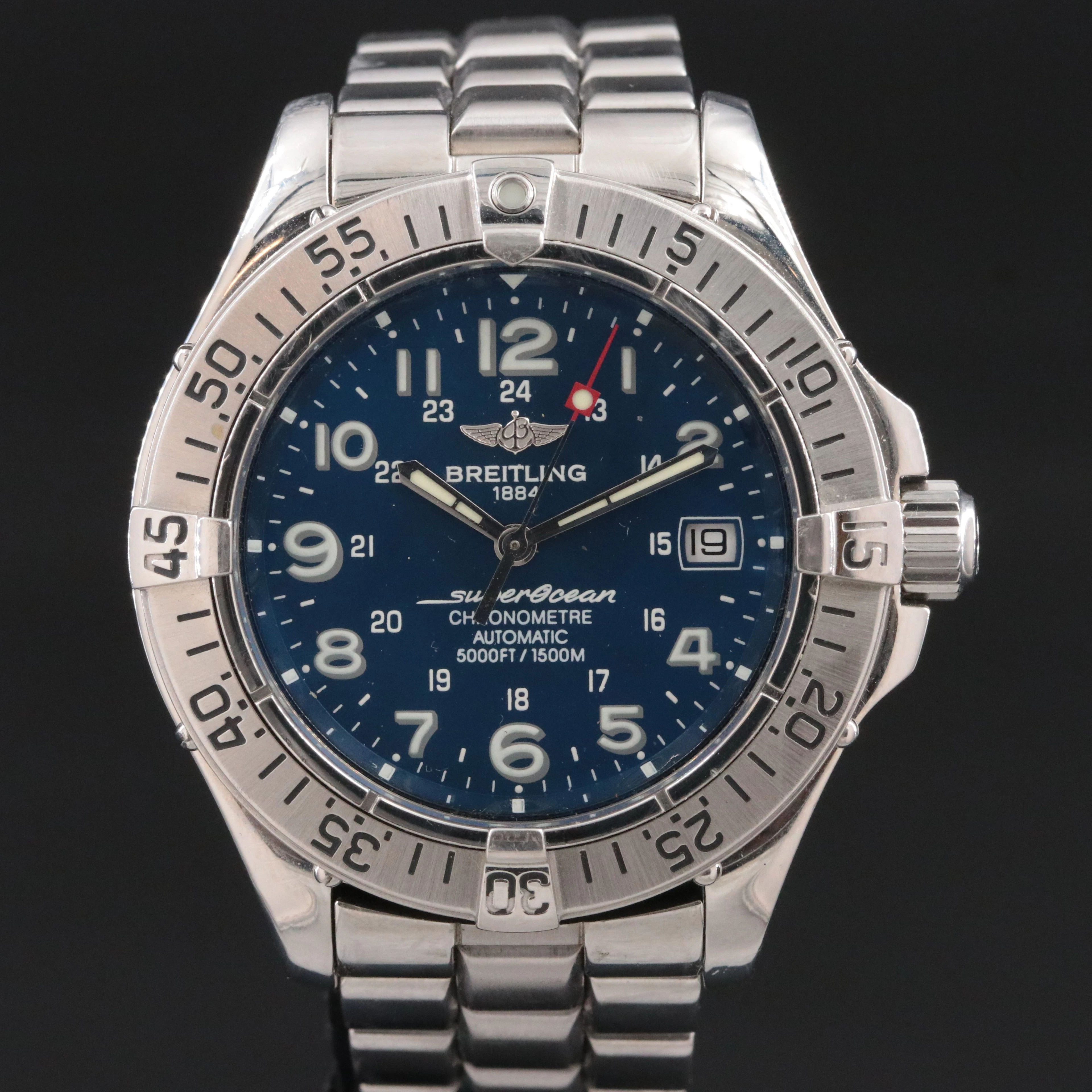 Breitling Superocean 5000ft. Chronometre Automatic Steel Date Watch Ref. A17360