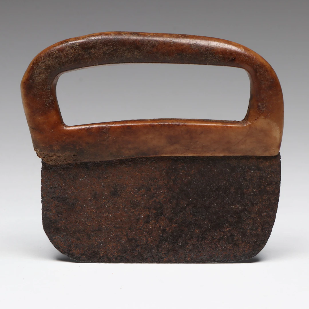 Antique Inuit Bone Handled Hide Scraper