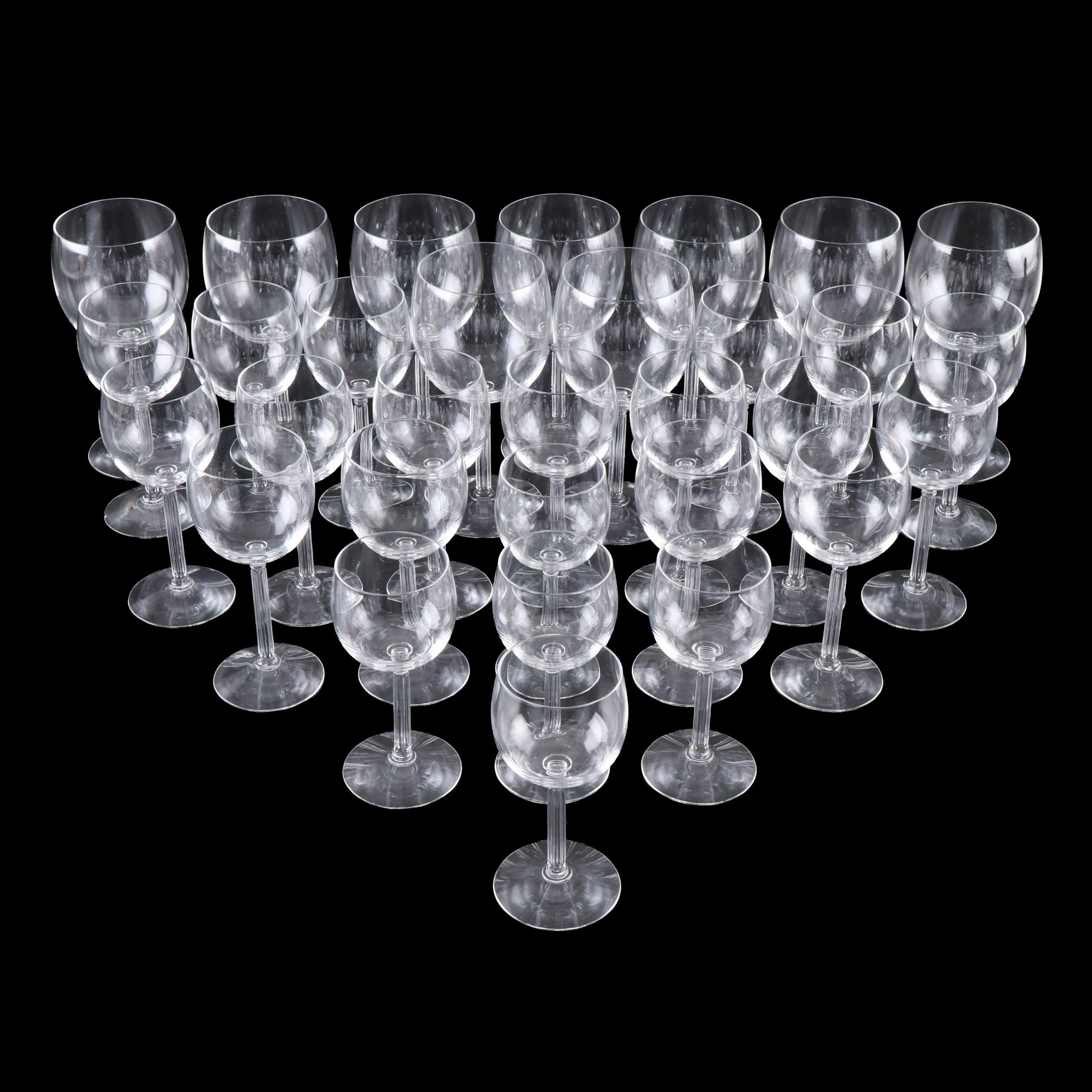 Fostoria "Classic" Glass Water Goblets and Wine Glasses, 1934-1965