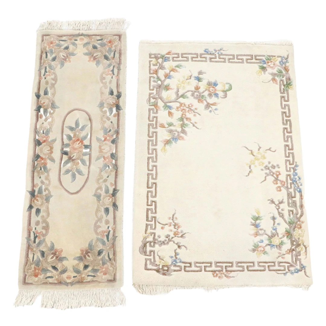 4' x 6'4 Hand-Knotted Couristan Chinese Peking Area Rug and Tufted Runner