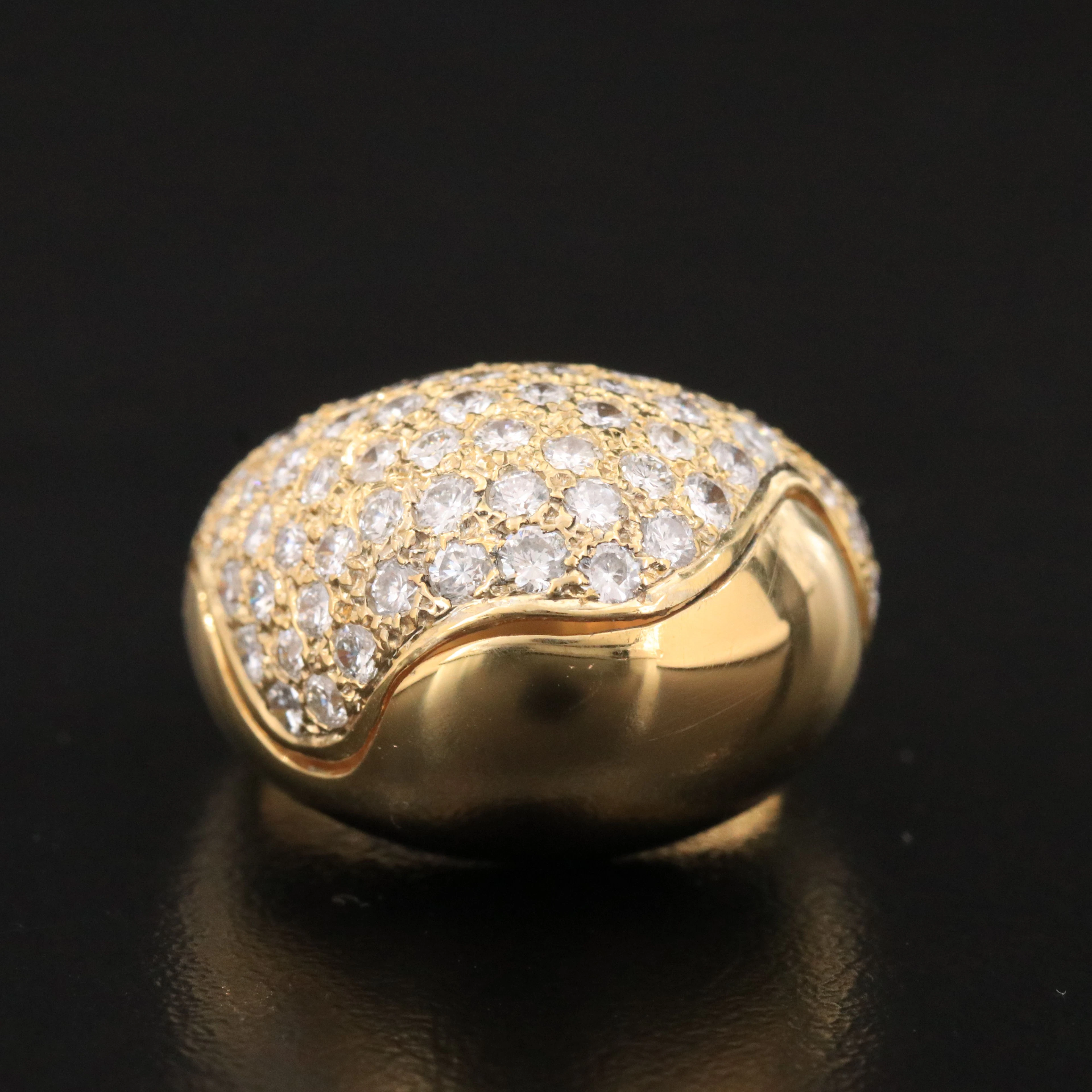 14K 2.05 CTW Diamond Pave Dome Ring