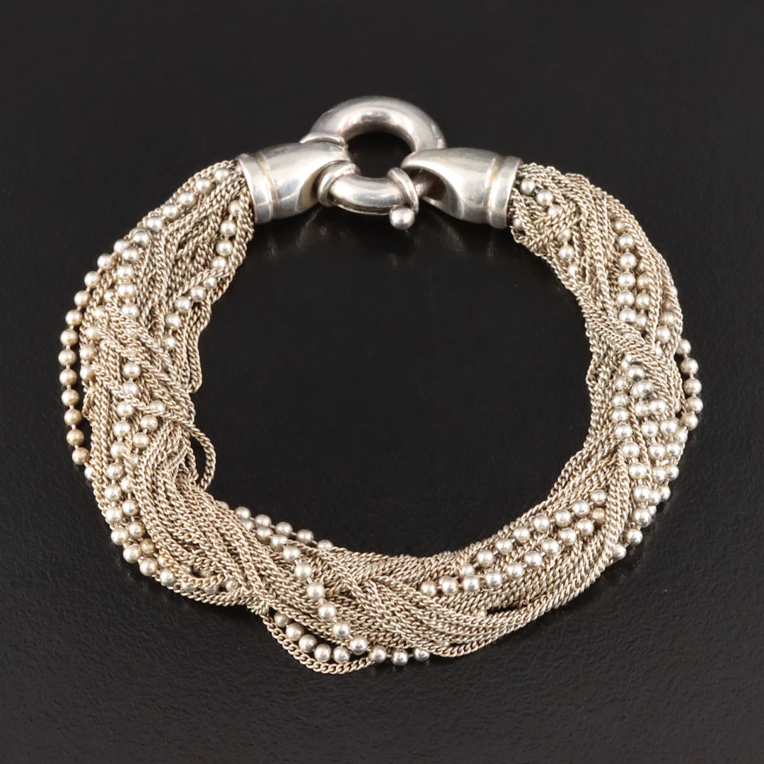 Italian Sterling Torsade Bracelet