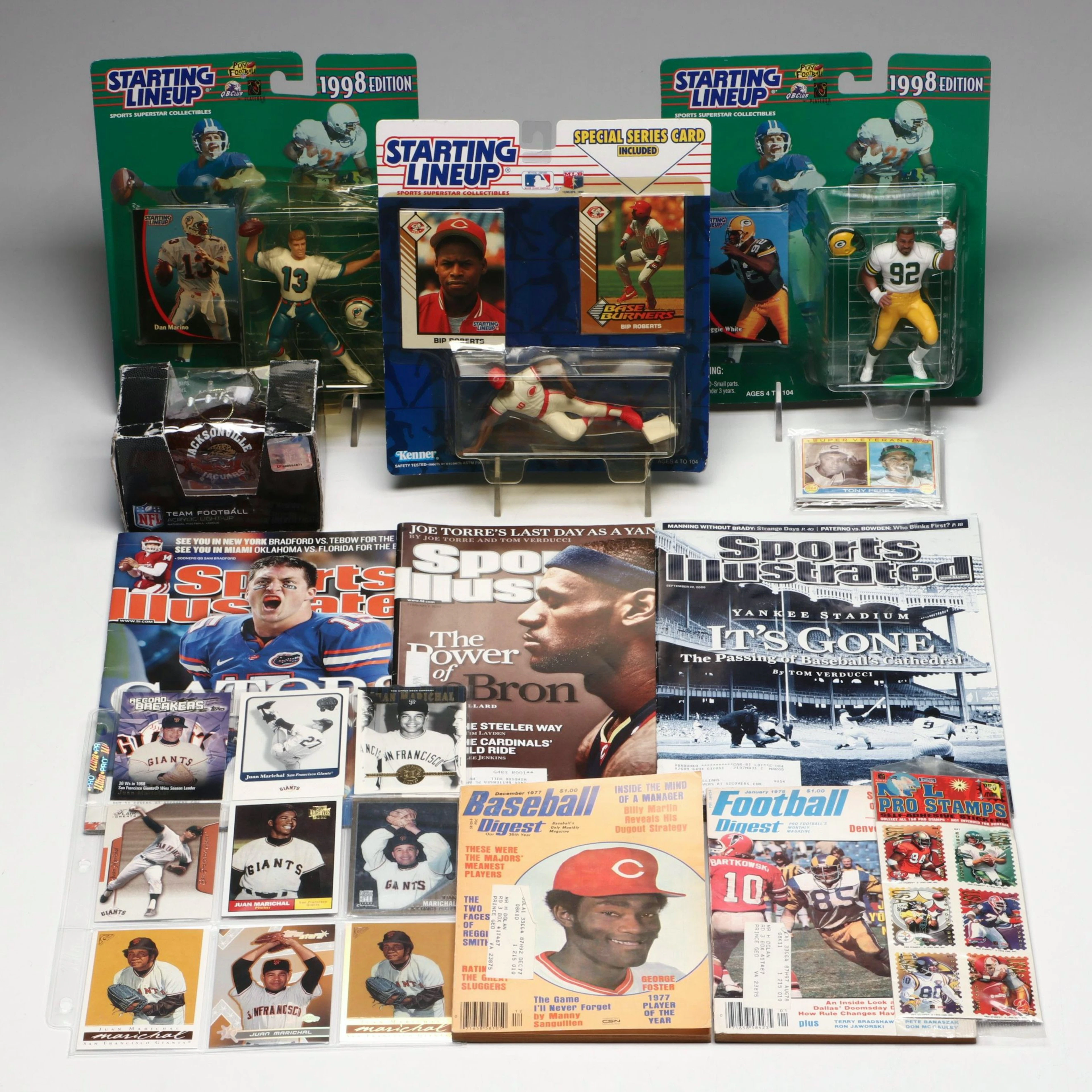 1977 "Baseball Digest," 1995 NFL "Pro Stamps" and More Sports Memorabilia