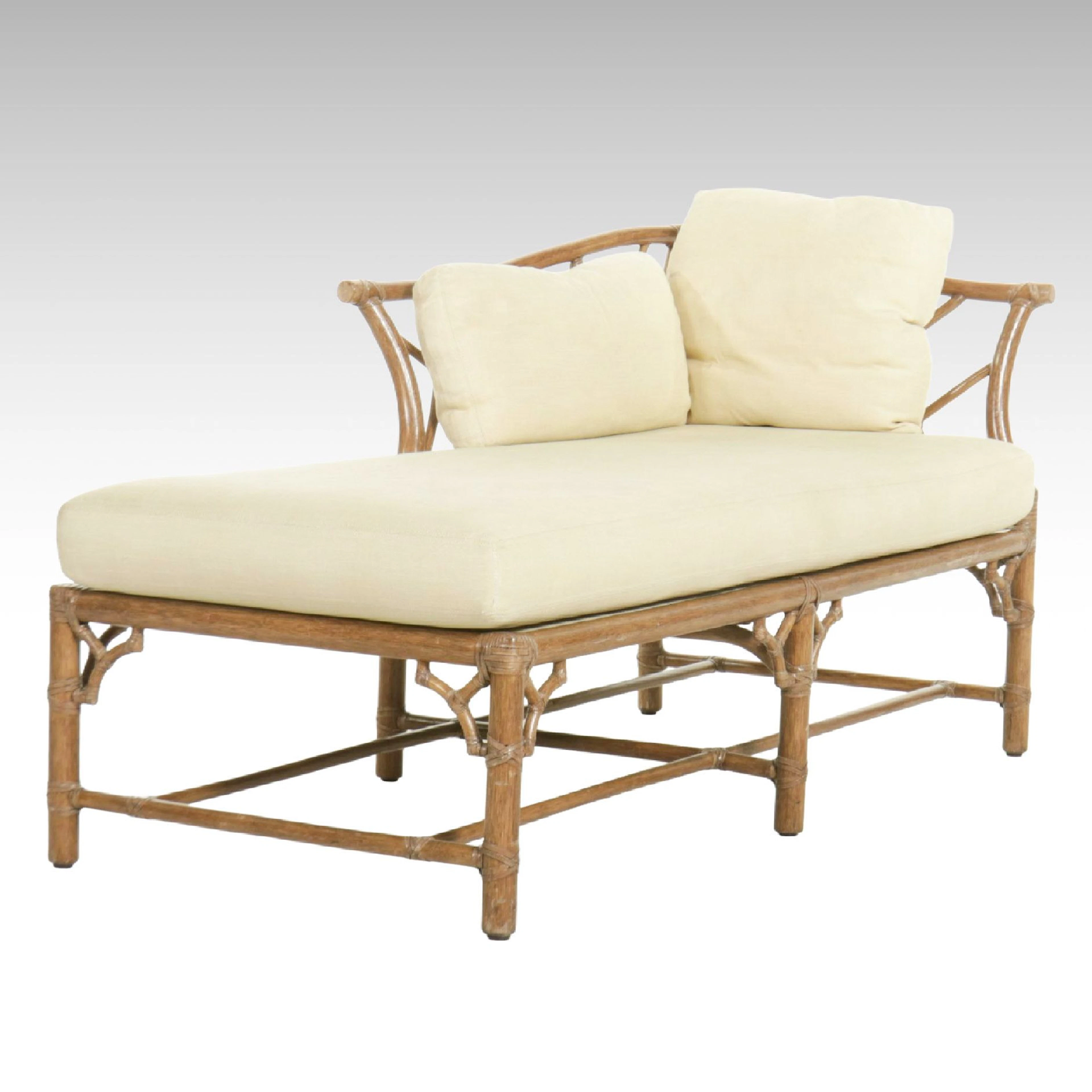 McGuire Rattan Chaise Lounge Chair