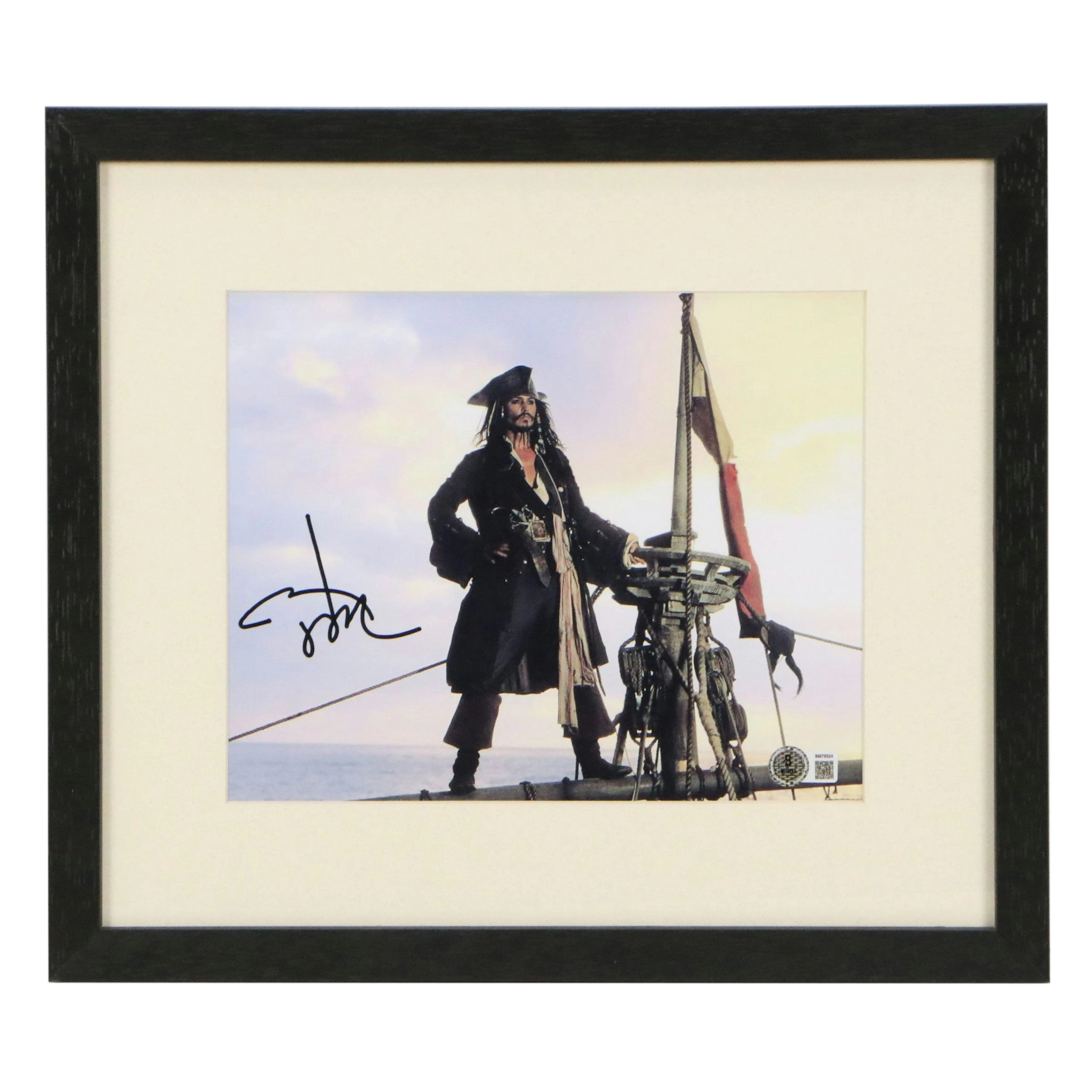 Johnny Depp Signed "Pirates of the Caribbean" Digital Print, 21st Century