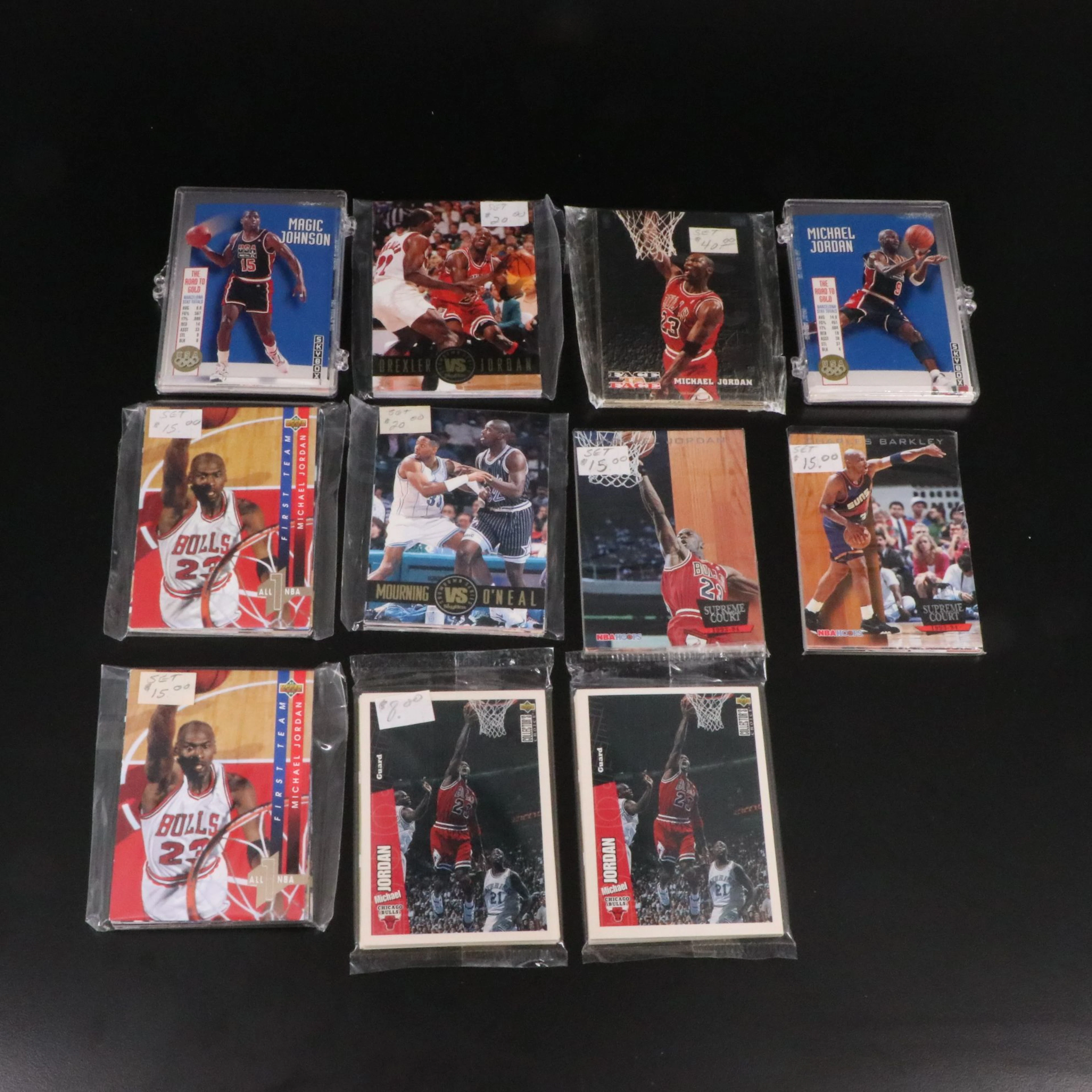 Skybox with Other Basketball Card Featuring Michael Jordan, Magic Johnson, More