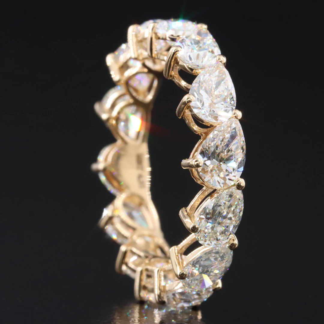 18K 4.35 CTW Diamond Eternity Band with GIA Reports