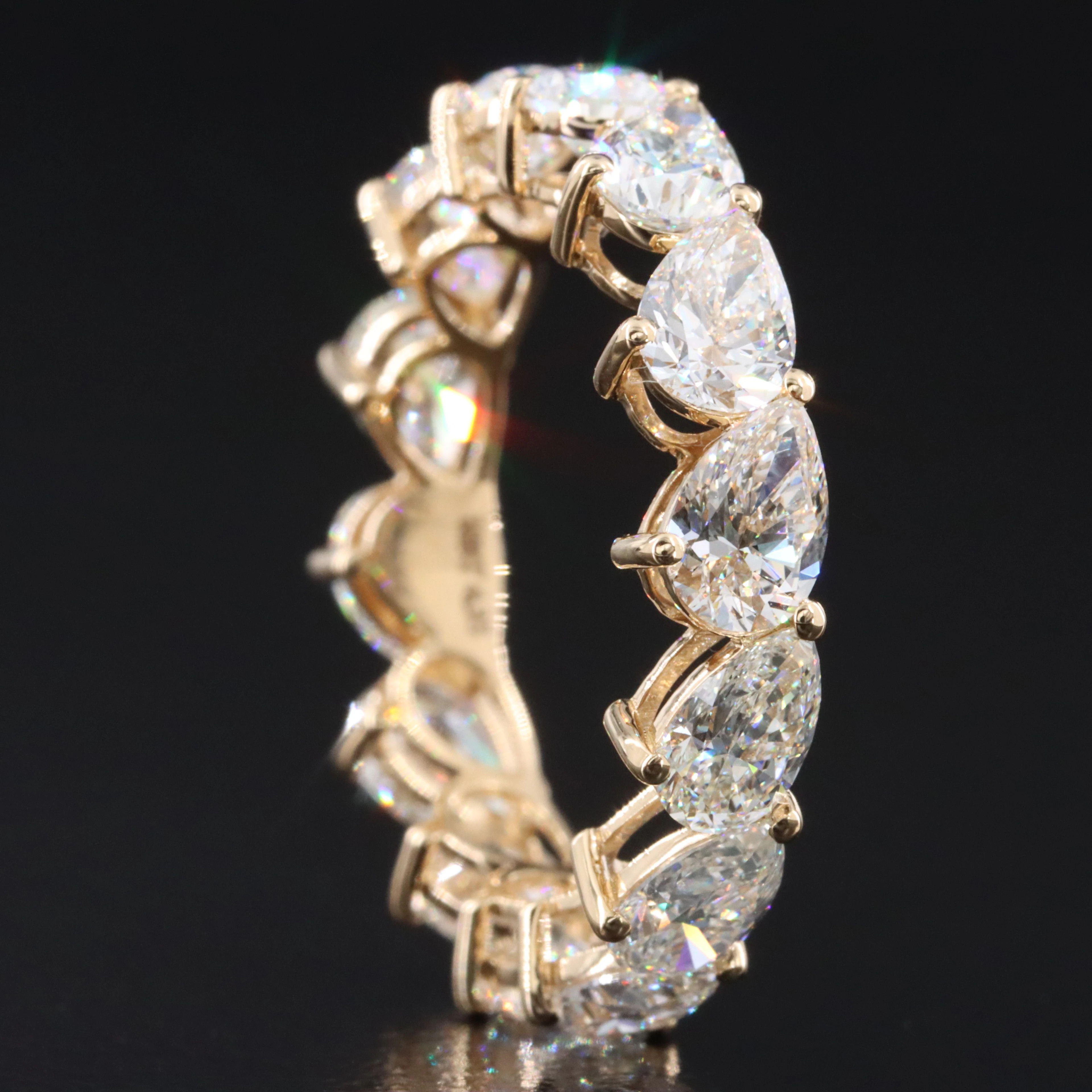 18K 4.35 CTW Diamond Eternity Band with GIA Reports