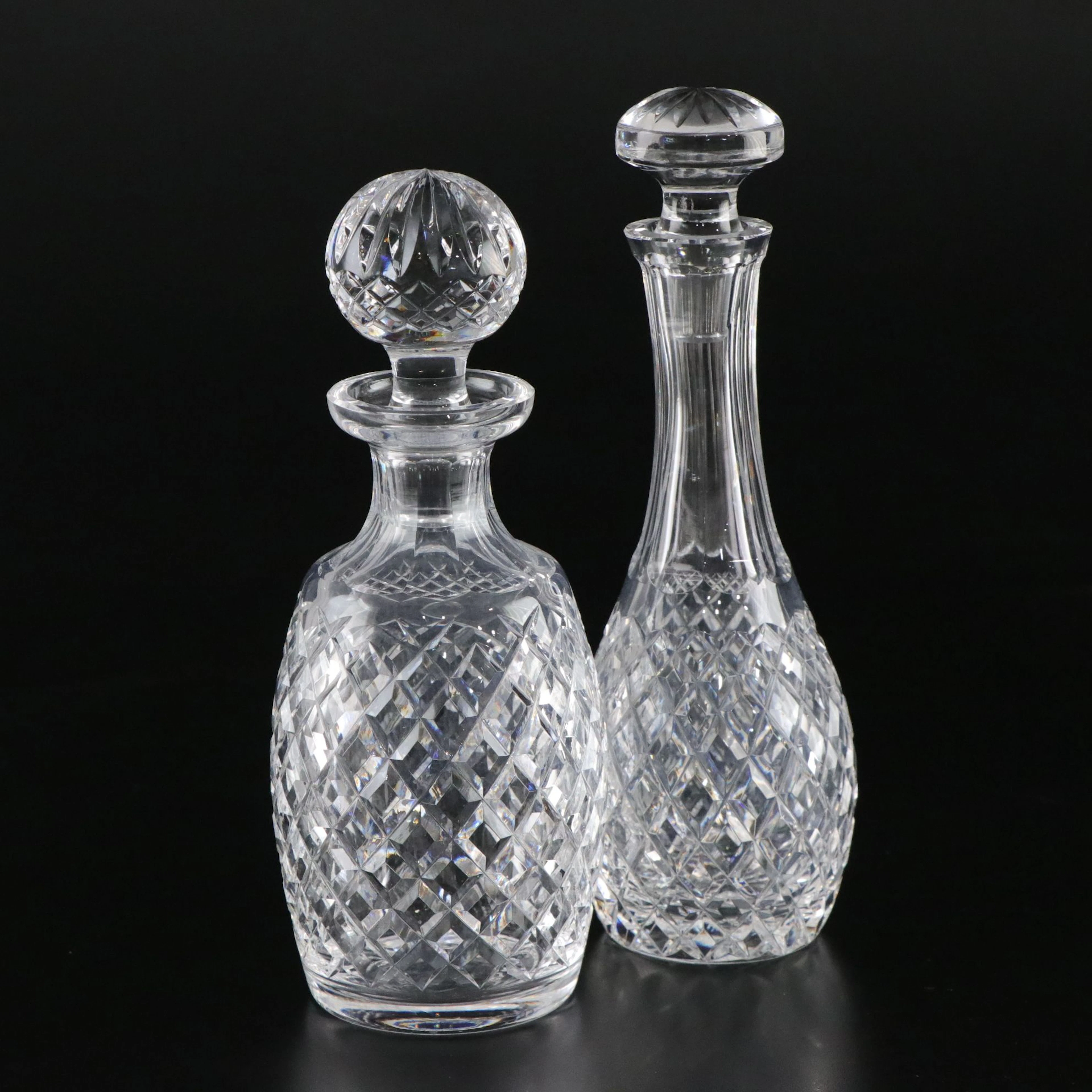 Waterford Crystal "Comeragh" Cordial Decanter and "Alana" Spirit Decanter