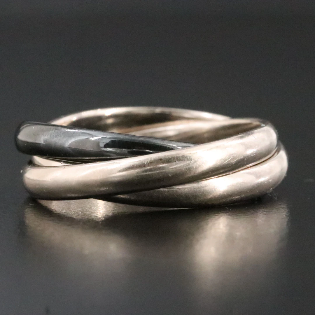 Cartier Trinity 18K and Black Ceramic Ring