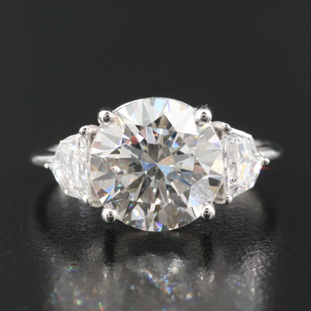 14K 4.02 CTW Lab Grown Diamond Ring with IGI Report