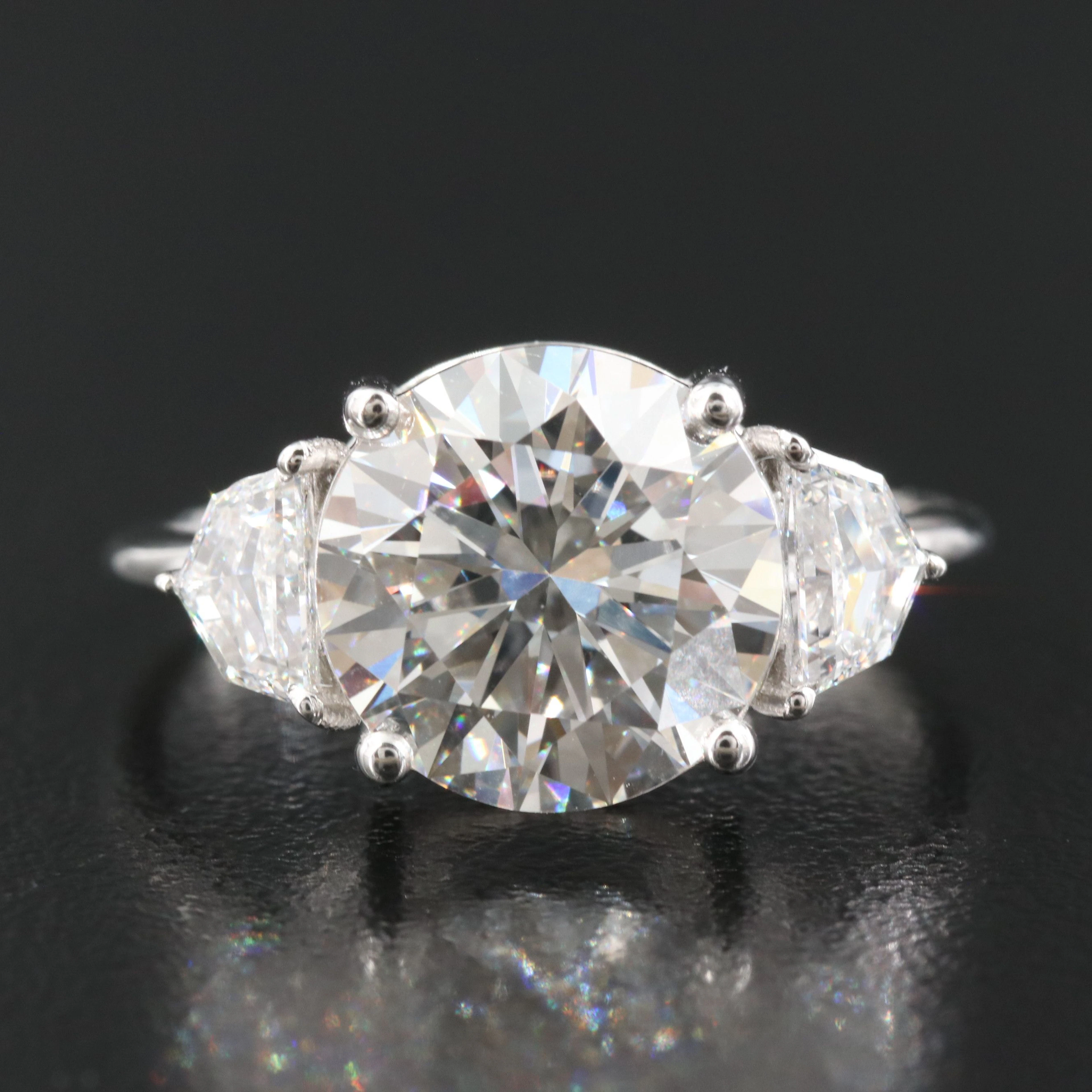 14K 4.02 CTW Lab Grown Diamond Ring with IGI Report