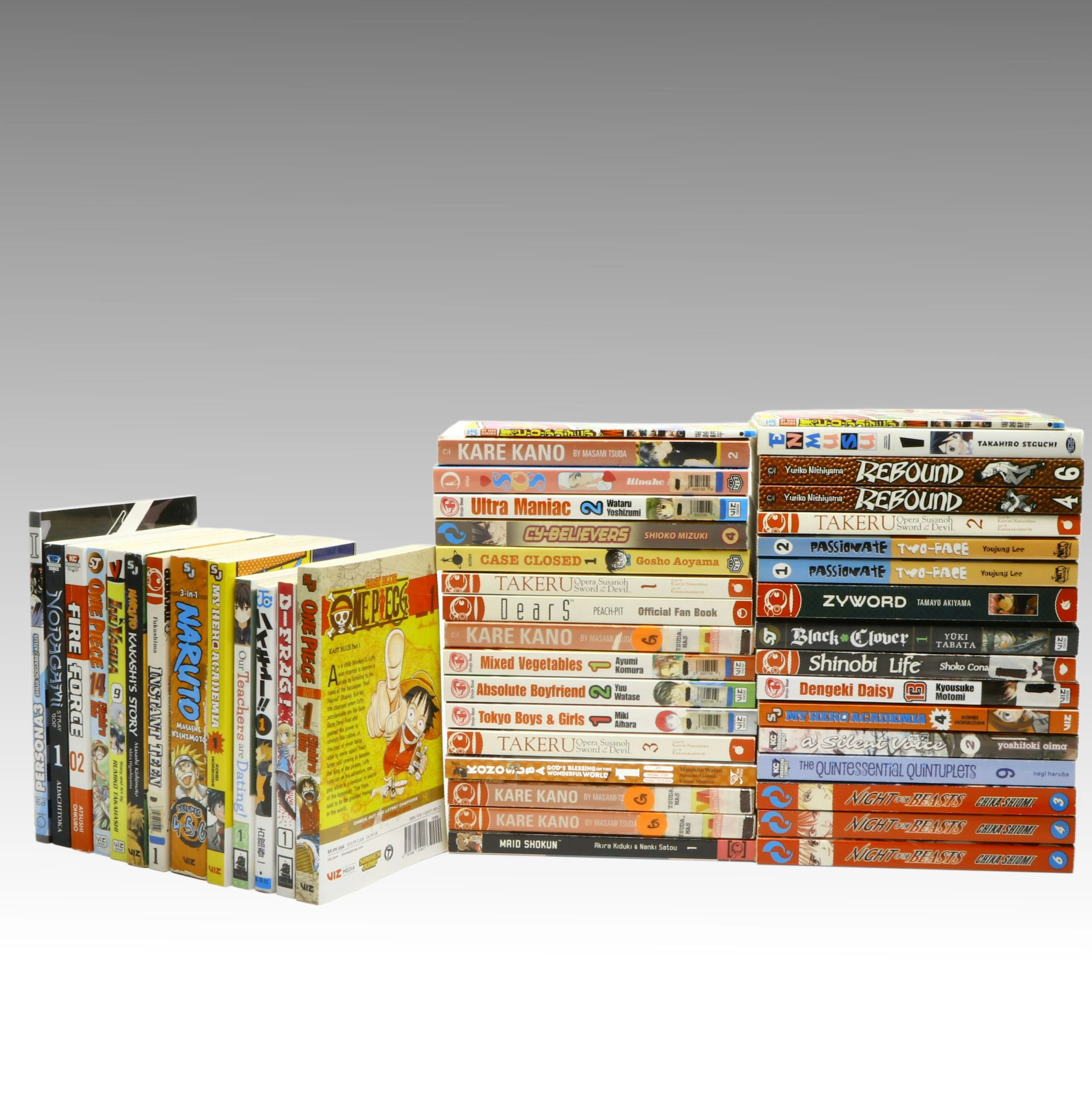 "One Piece," "Naruto," "My Hero Academia" and More Manga Books
