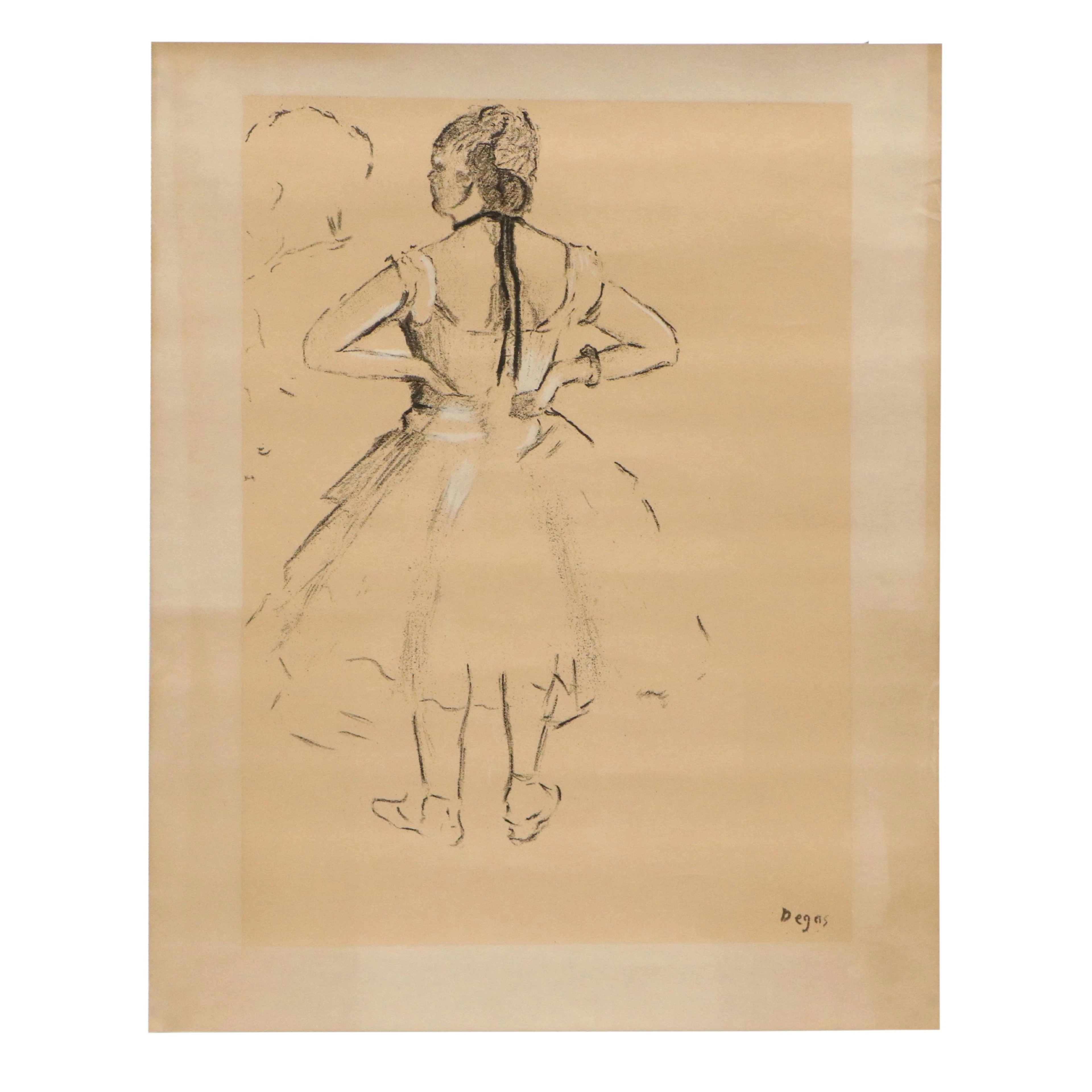 After Edgar Degas Figural Serigraph of Ballet Study, 20th Century