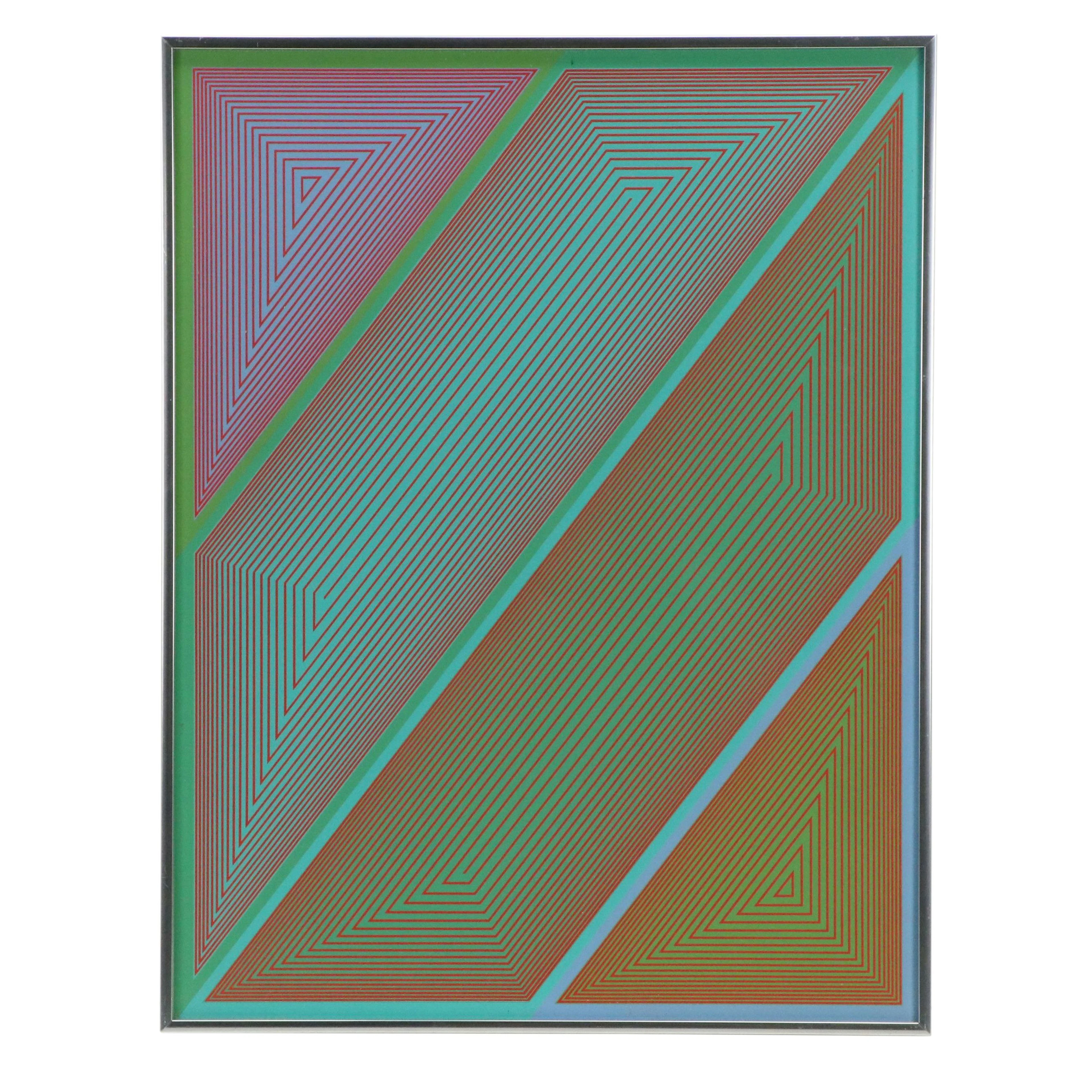 Richard Anuszkiewicz Pop Art Serigraph "The Eye Sees More," 1970