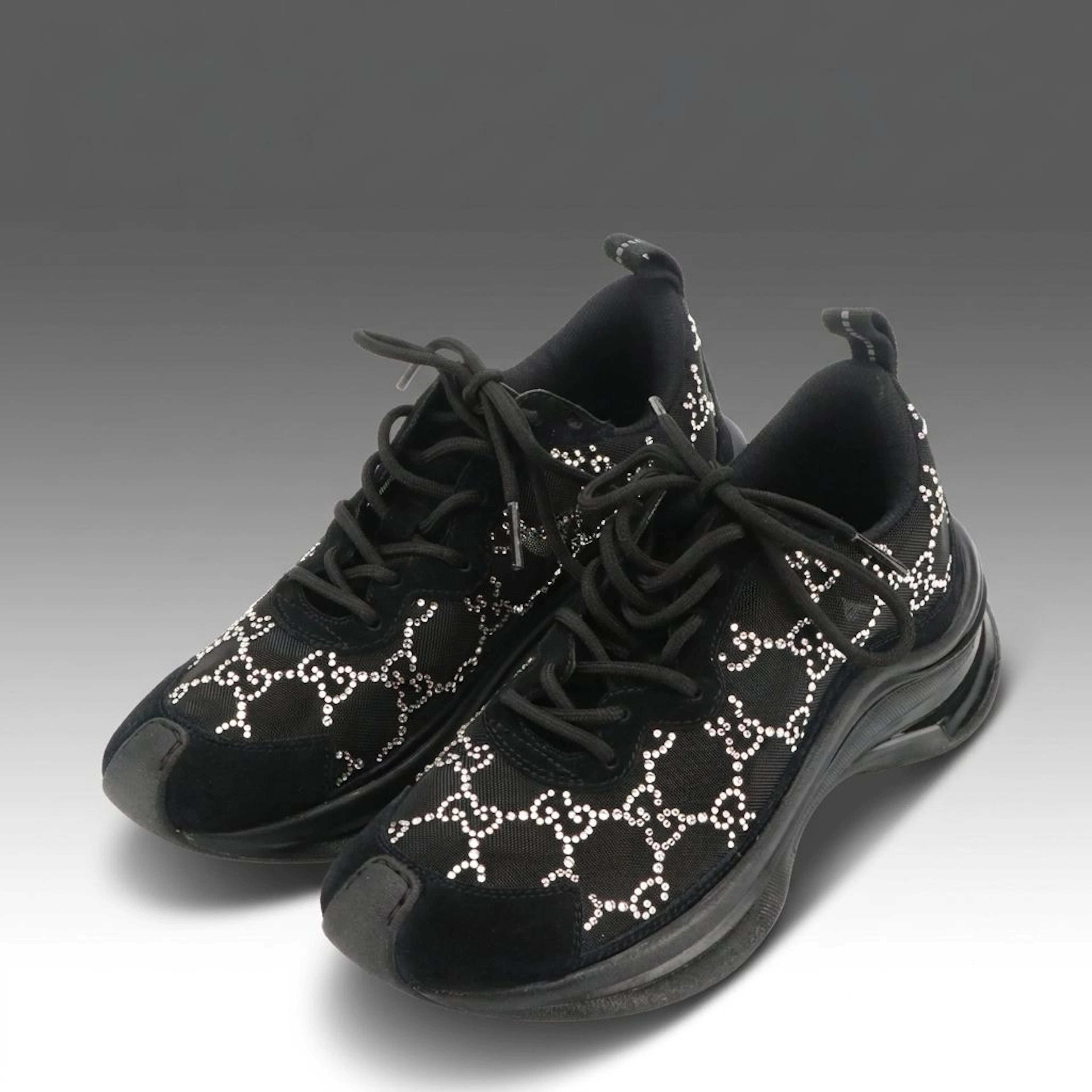 Gucci Run Crystal GG Mesh Sneakers