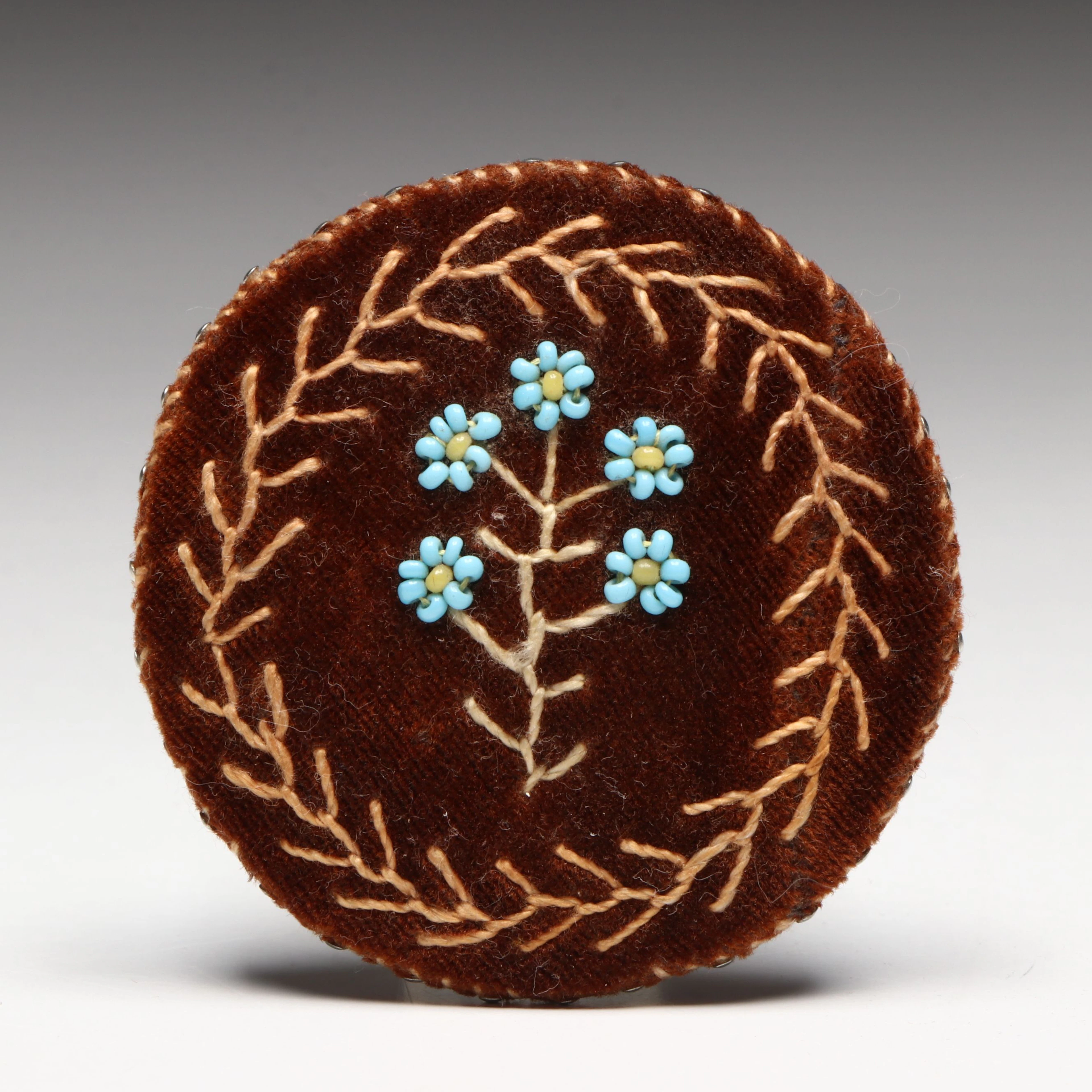 Native American Beaded and Embroidered Disc