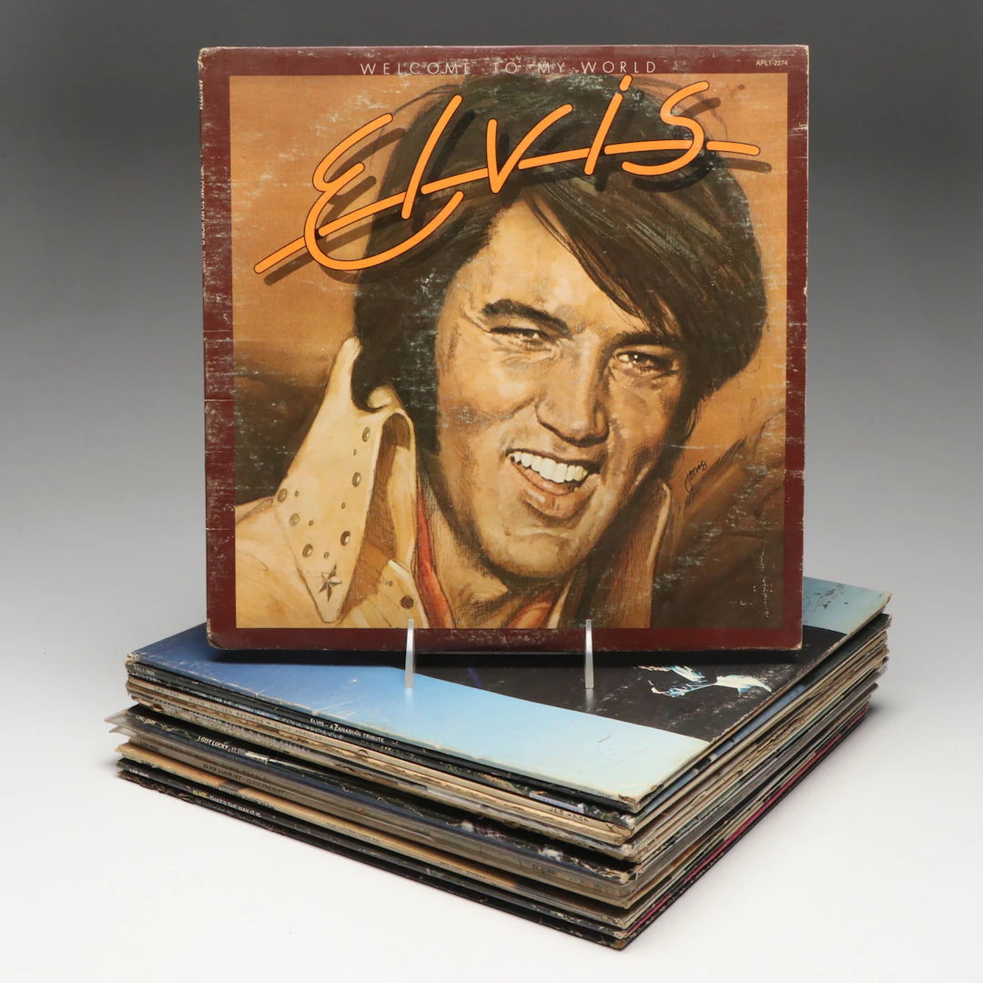 "Elvis' Golden Records," "Moody Blue," and More Elvis Vinyl Record Albums