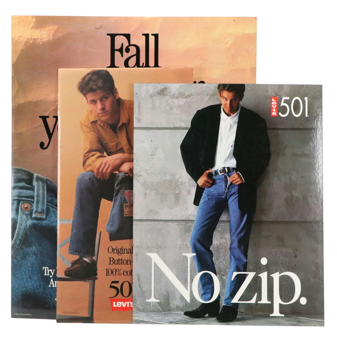 Vintage Levi's Advertisement Posters, Circa 1990
