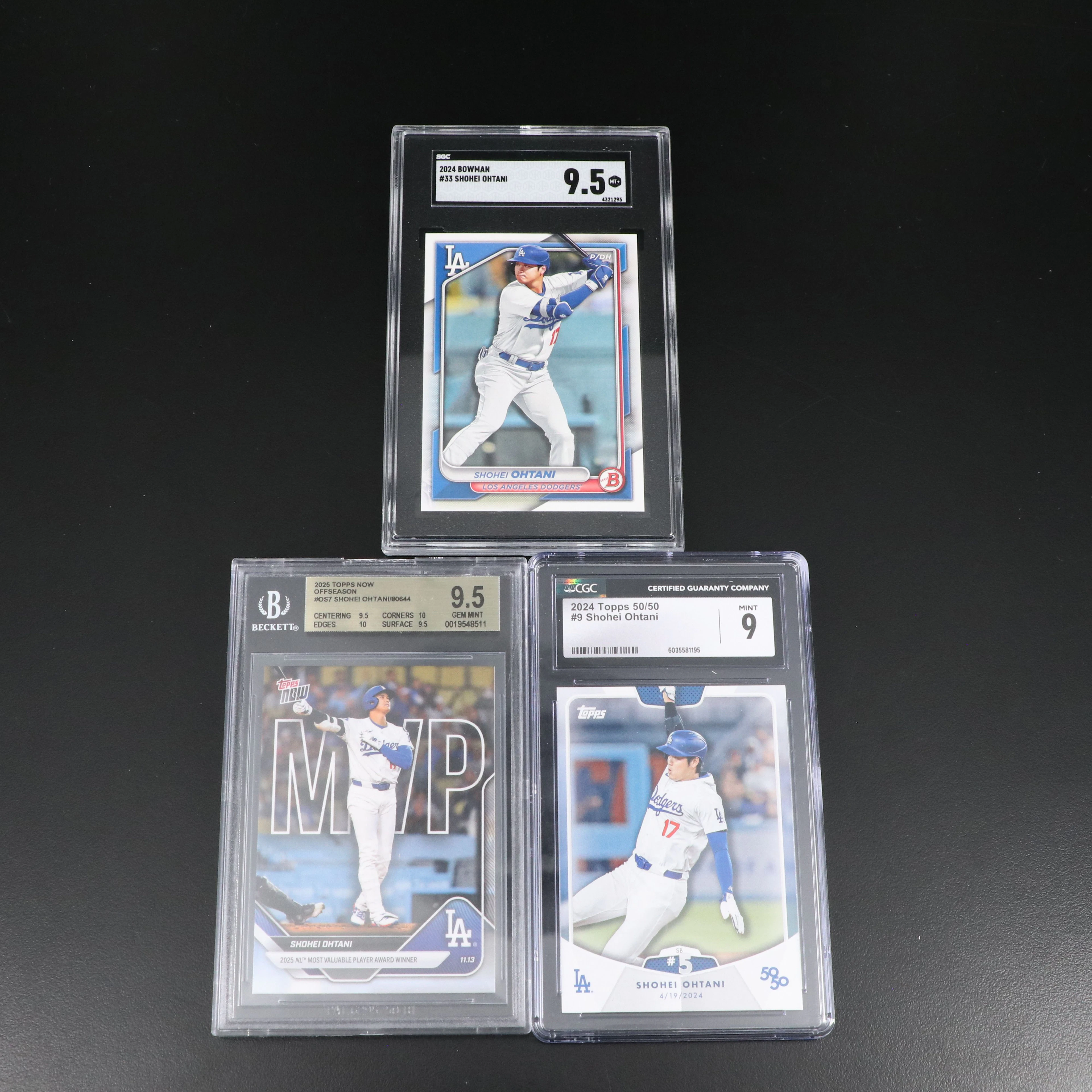 Shohei Ohtani Los Angeles Dodgers Graded Baseball Cards