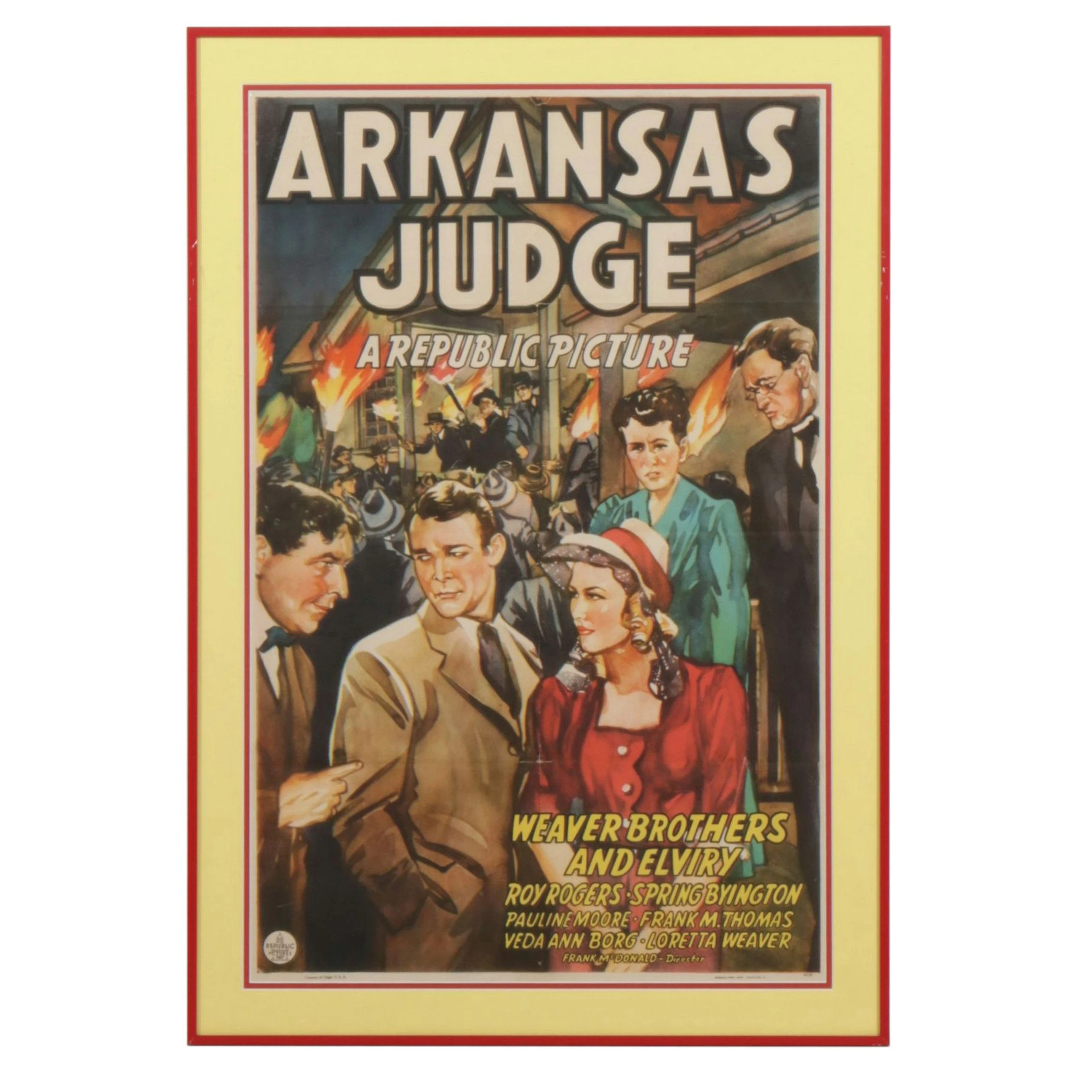 20th C. "Arkansas Judge" Offset Lithograph Movie Poster