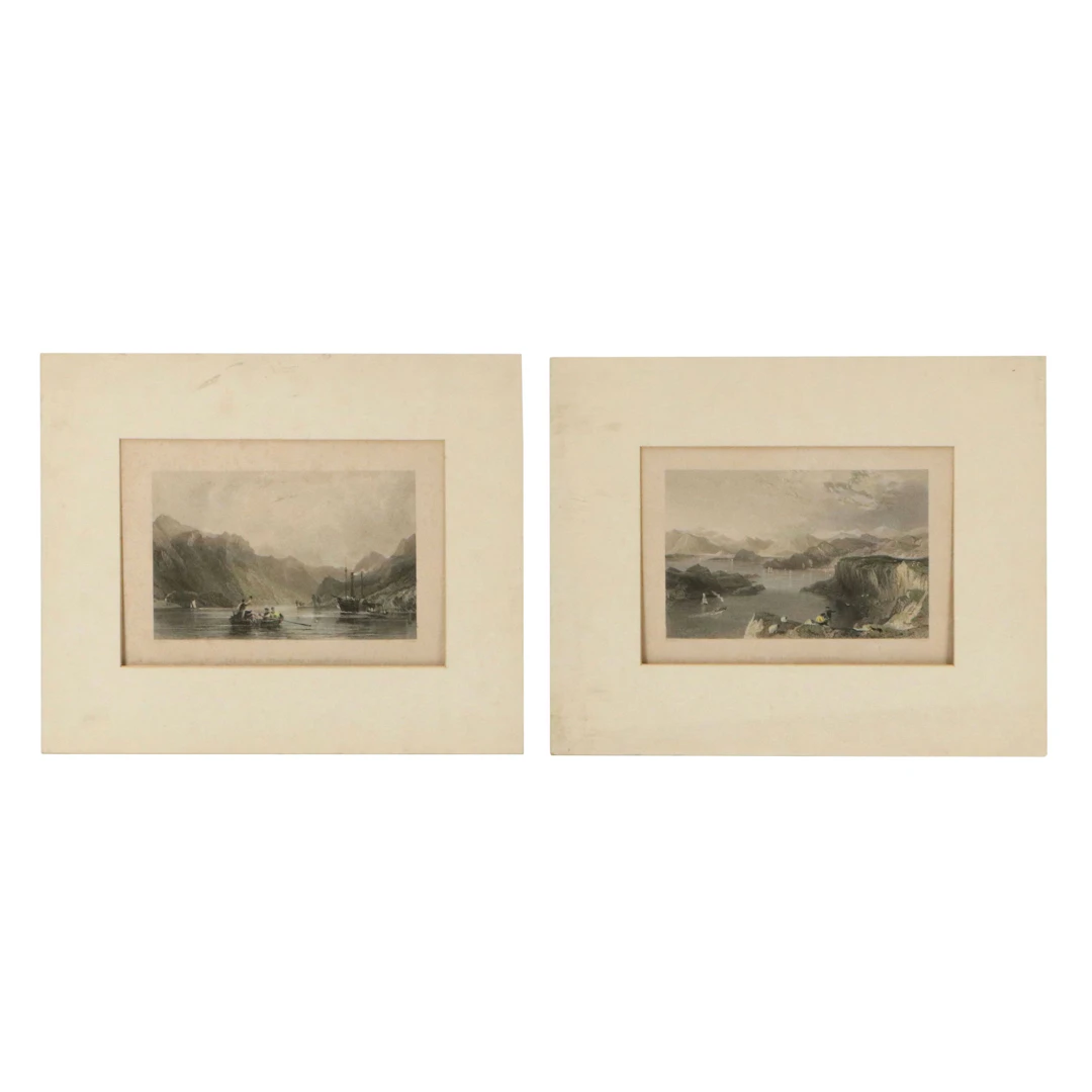 After Thomas Allom Hand-Colored Engravings Including "The Sound of Kerrera"