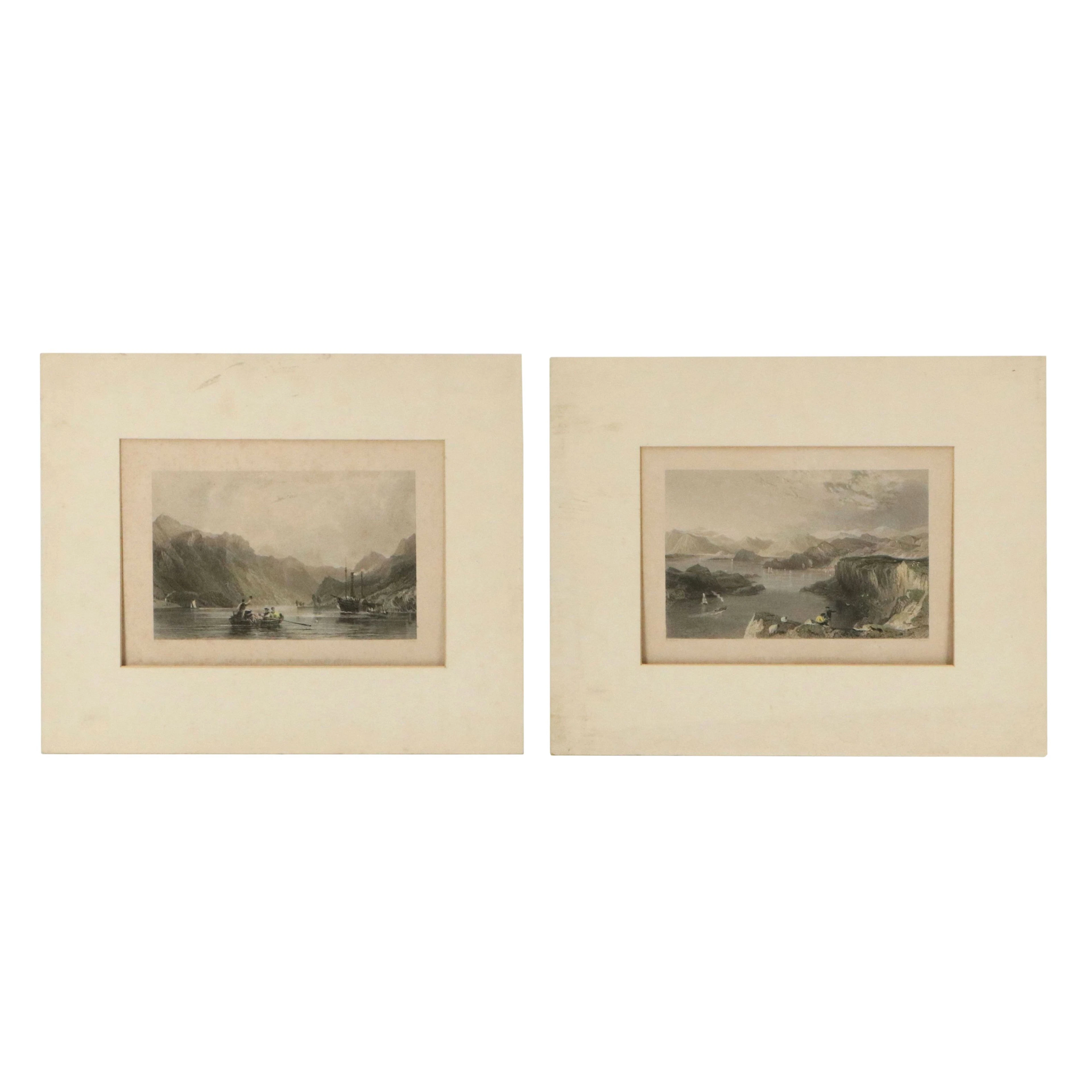 After Thomas Allom Hand-Colored Engravings Including "The Sound of Kerrera"