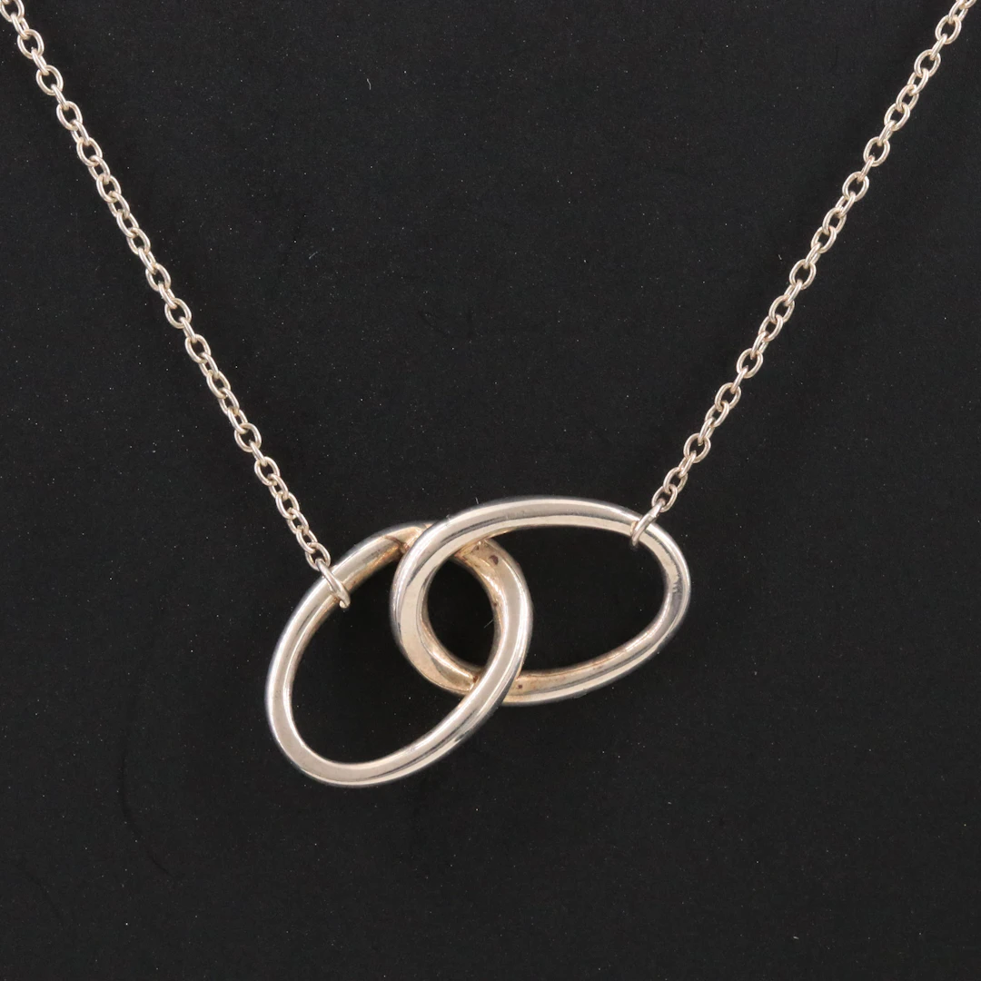 Elsa Peretti for Tiffany & Co. Sterling Interlocking Ovals Necklace