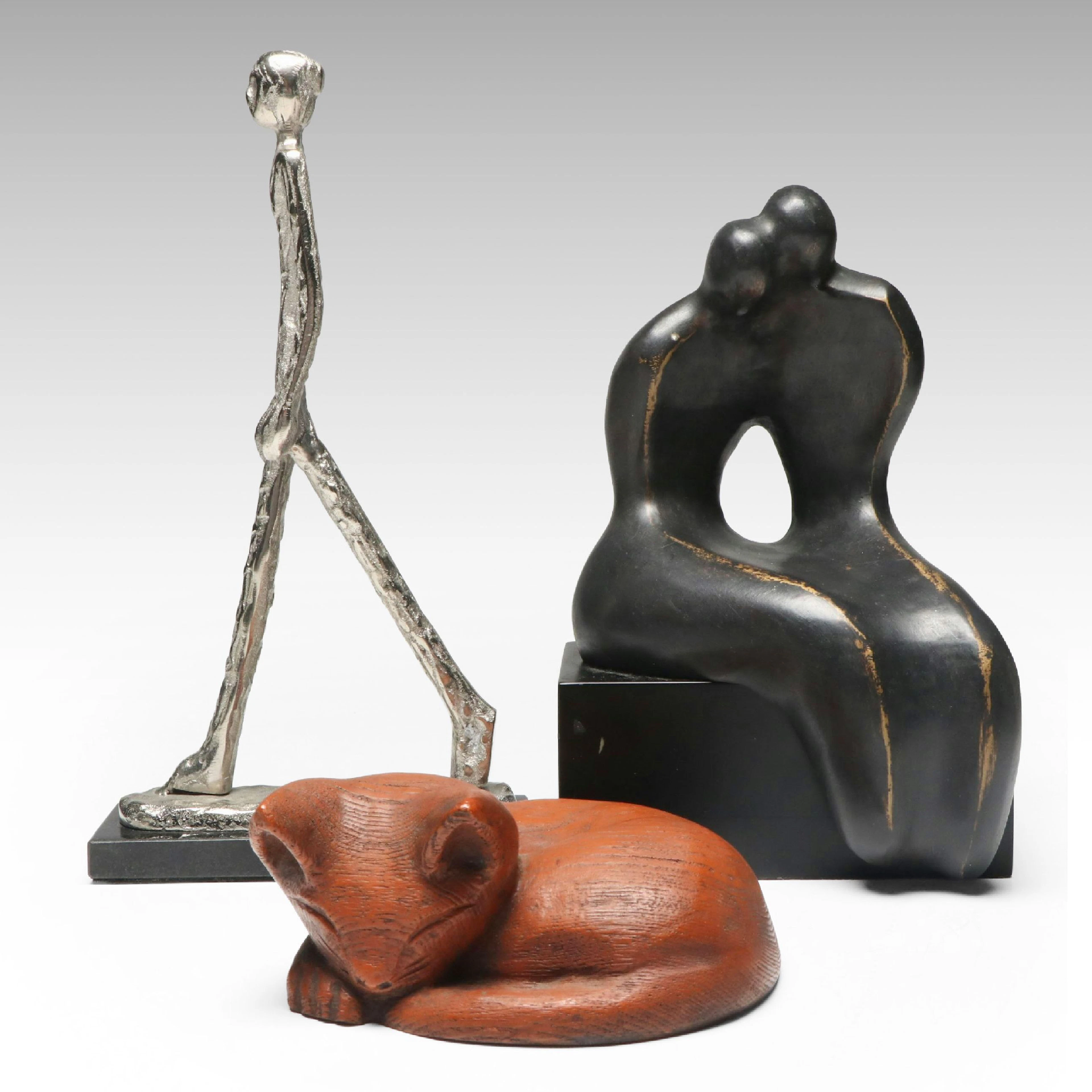 Modern Abstract Couple with Other Figurines