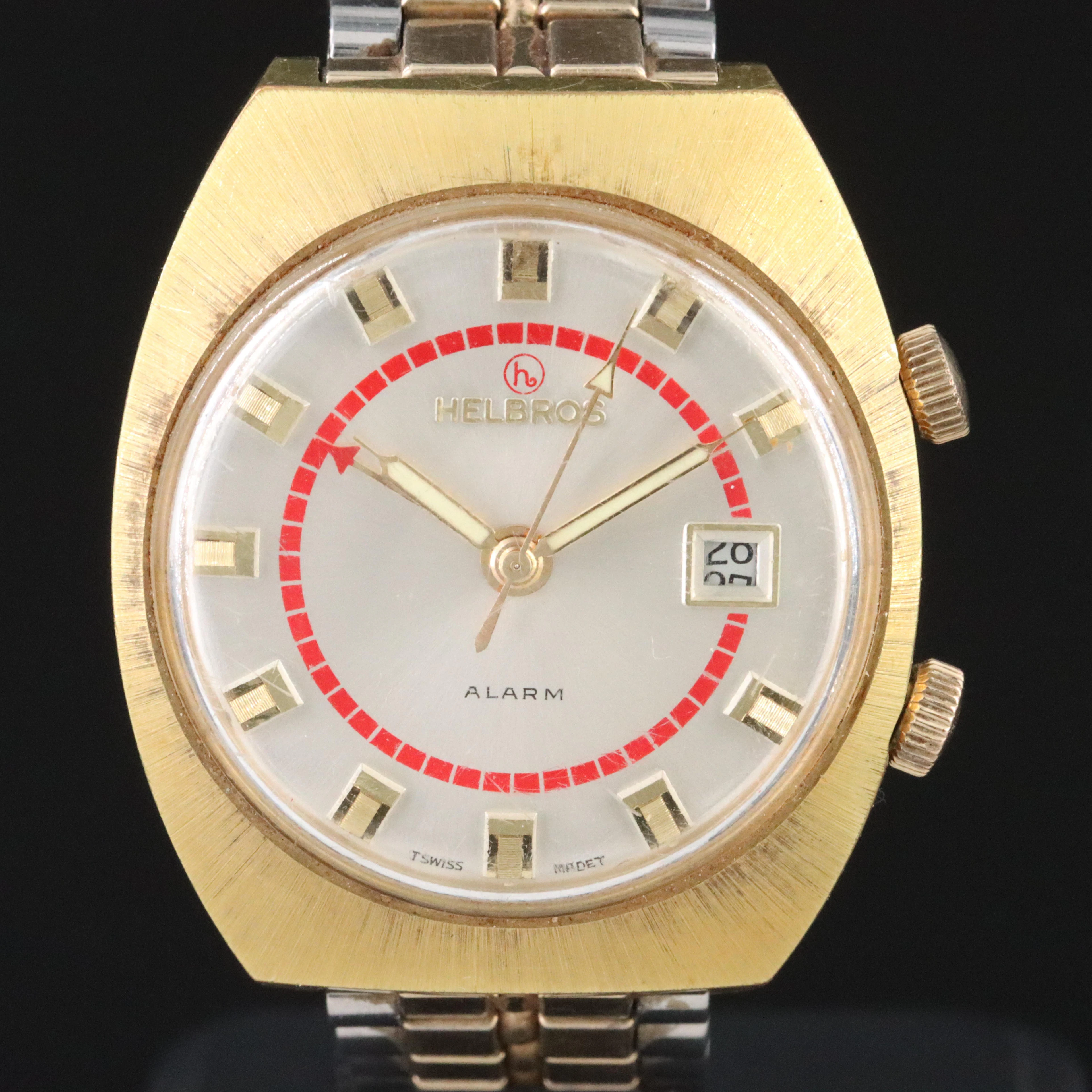 Vintage Helbros 1950's Alarm Watch