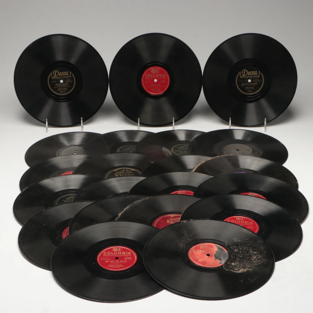 Frank Sinatra, Harry James, Jimmy Dorsey and More 10" Vinyl Records