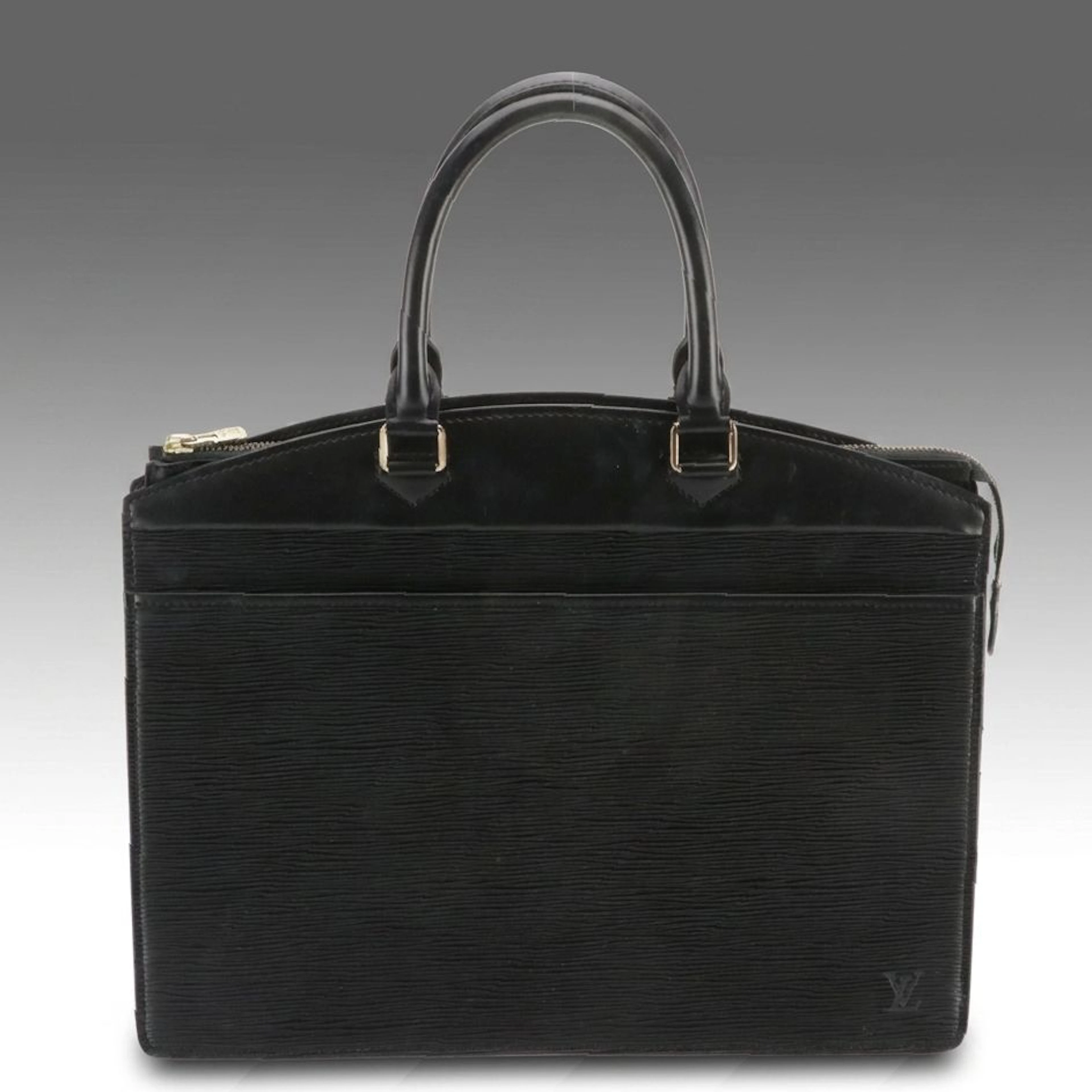 Louis Vuitton Riviera Handbag in Black Epi and Smooth Leather