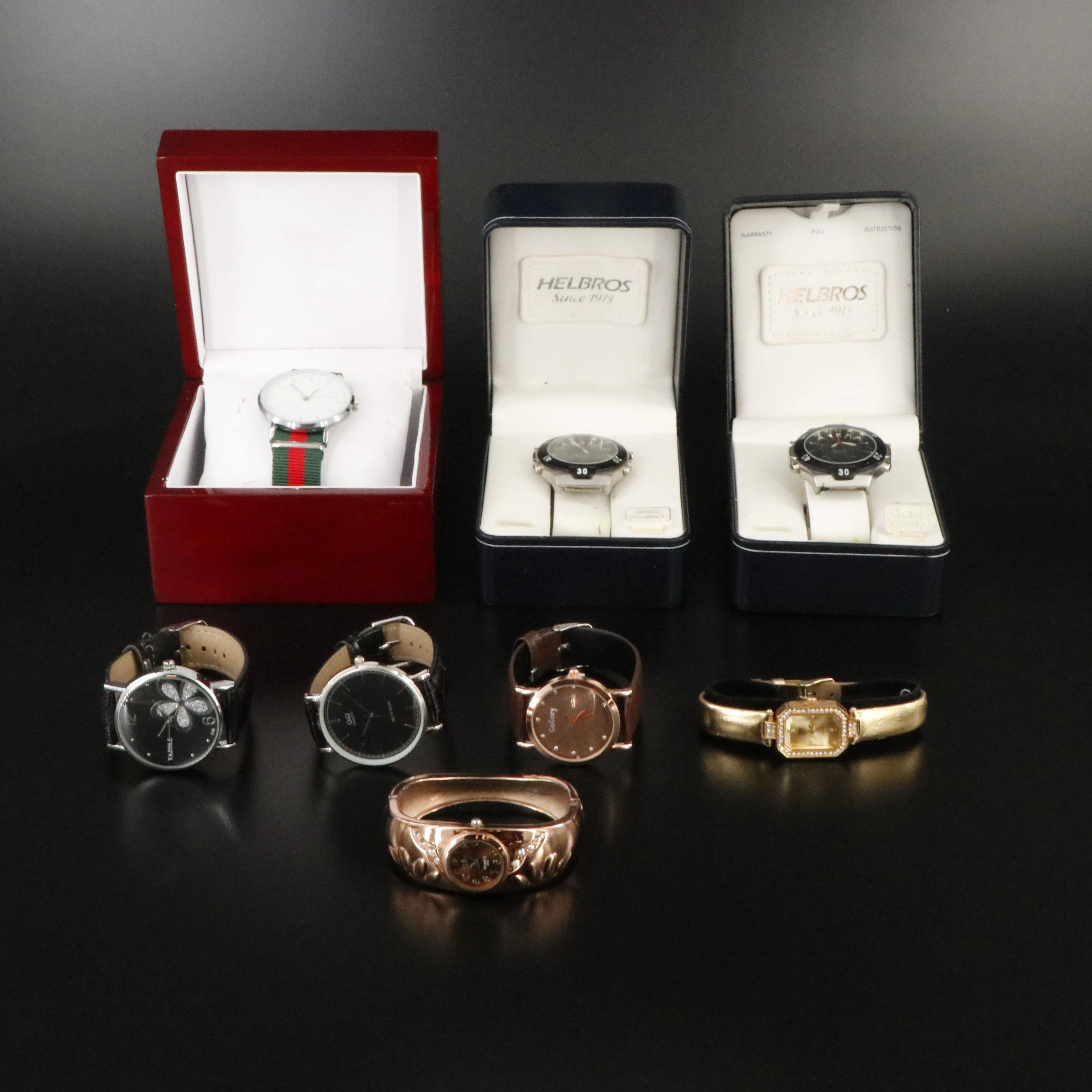 Collection of Quartz Watches Featuring Helbros