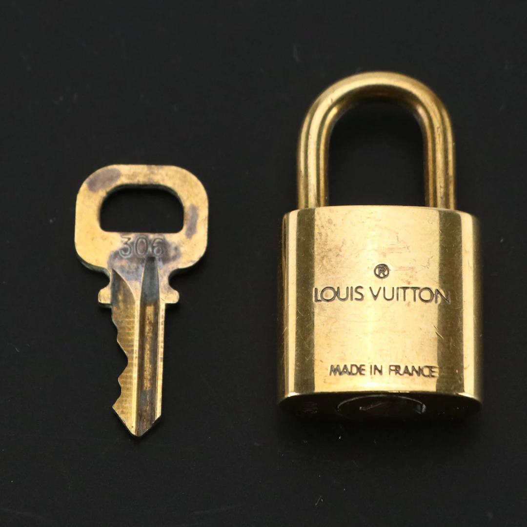 Louis Vuitton 300-Series Brass Padlock and Key
