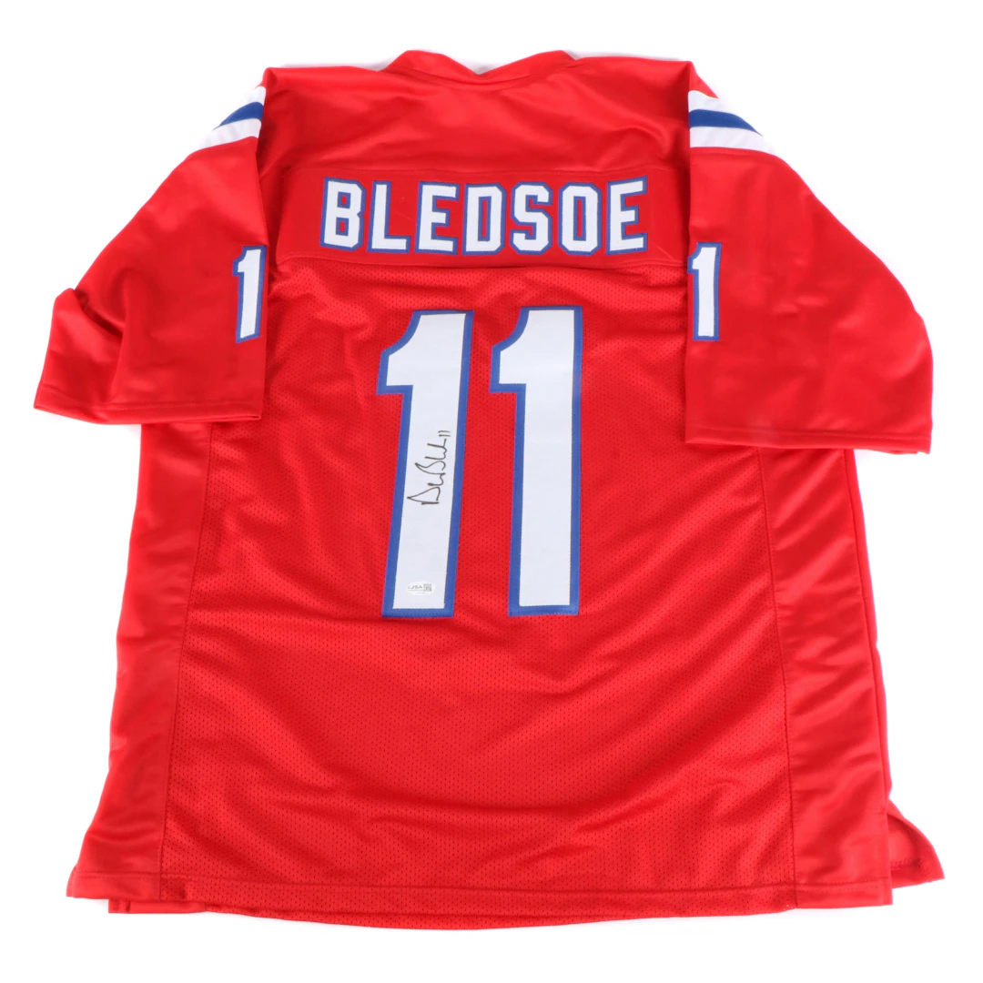Drew Bledsoe Signed New England Patriots Football Jersey, JSA